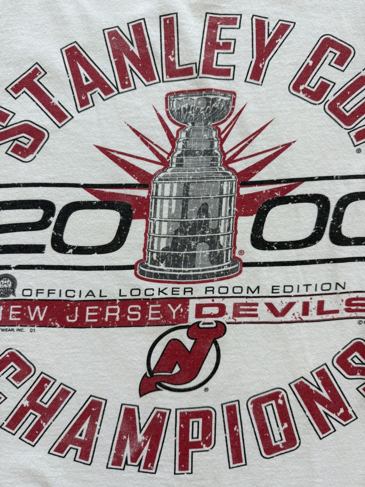 NHL Vintage 2001 New Jersey Devils NHL Stanley Cup Champions Size US XXL / EU 58 / 5 - 7 Thumbnail