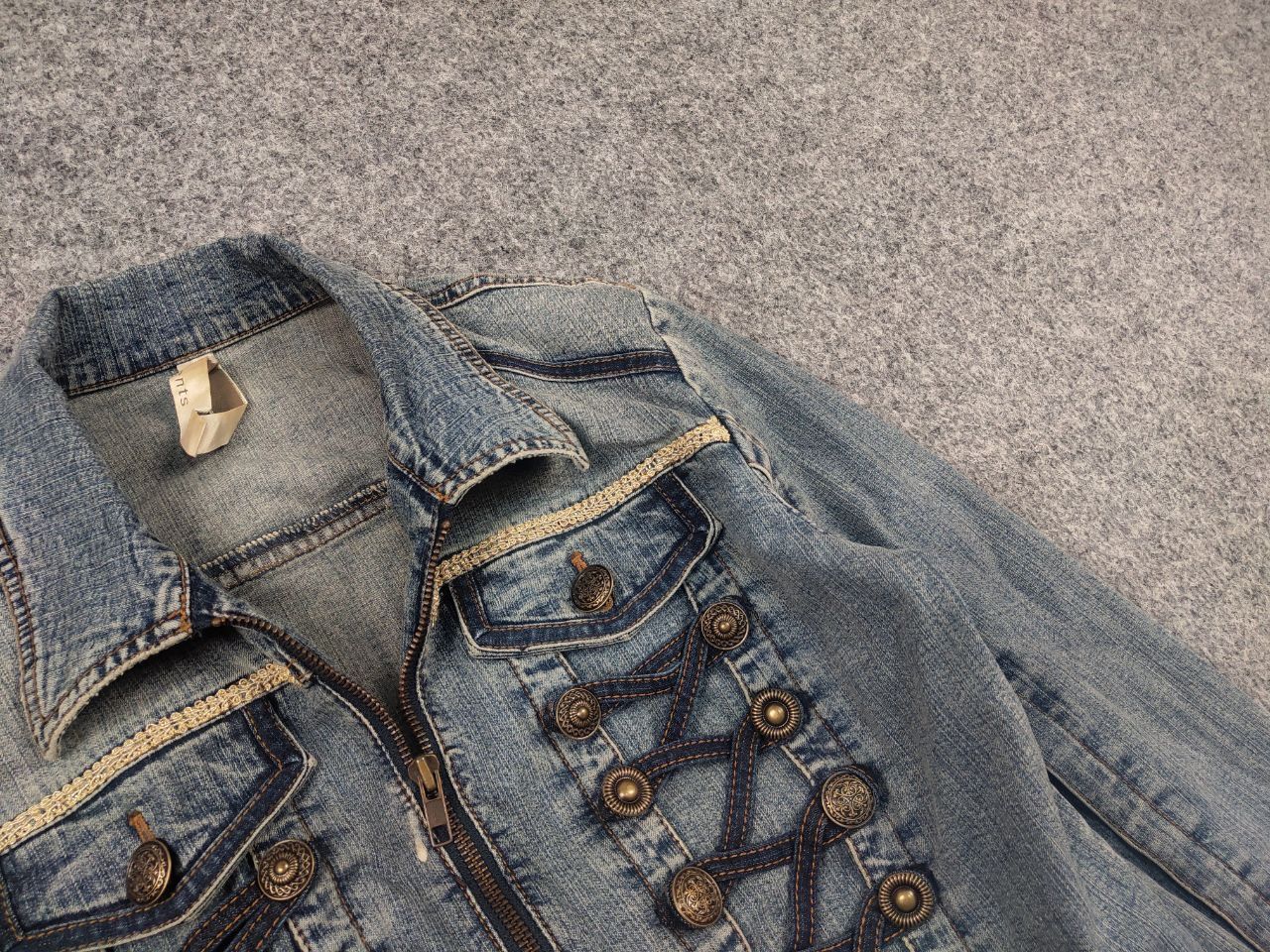 Vintage Napoleon Denim Hysteric Zip Jacket LGB Opium Y2K