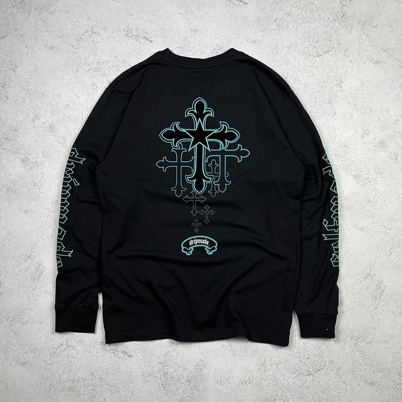 Affliction Dripmade Y2K Style Triple Cross Longsleeve Sweatshirt Size US M / EU 48-50 / 2 - 1 Thumbnail