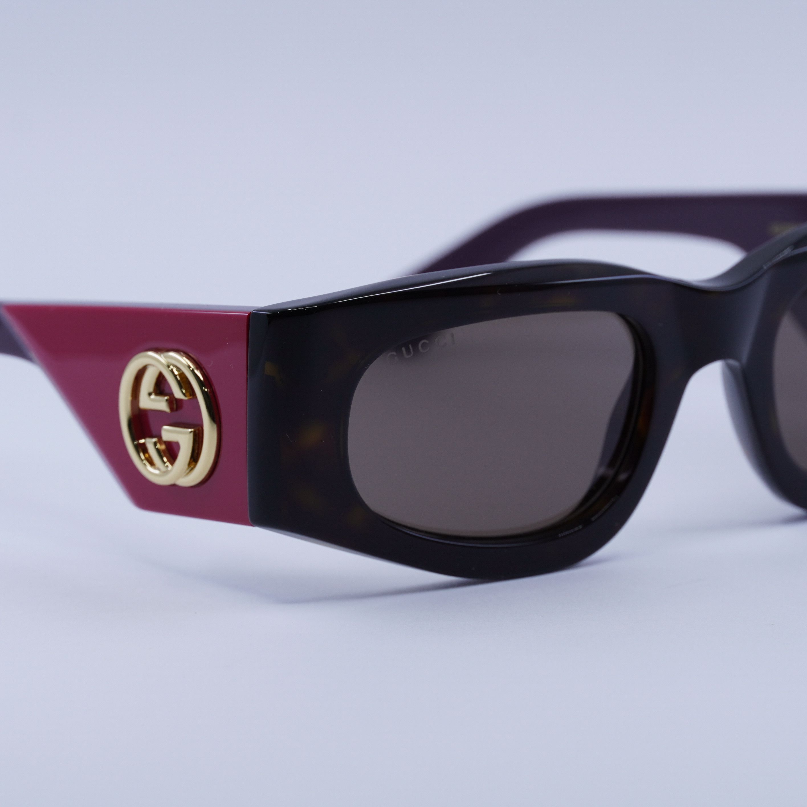 Gucci 🕶️ New Gucci GG1664S 004 Havana/Red Sunglasses Size ONE SIZE - 4 Thumbnail
