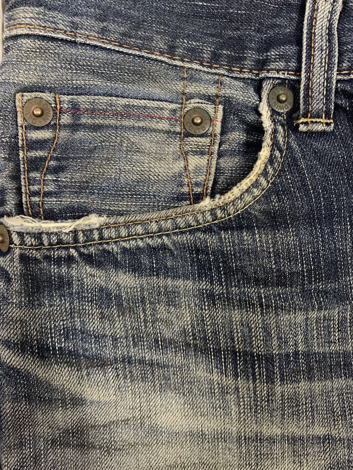 Edwin Vintage Edwin 503 BlueTrip Distressed Jeans Made in Japan Size US 31 - 6 Thumbnail