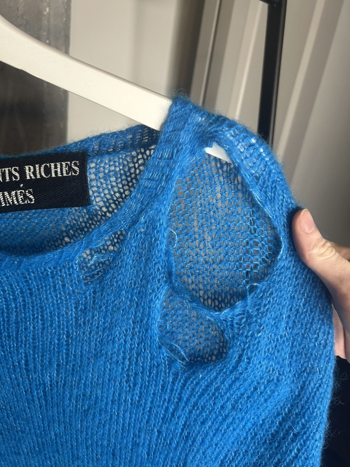 Enfants Riches Deprimes 2017 Alpaca Distressed Knit CAMPAIGN/RUNWAY GRAIL Size US XL / EU 56 / 4 - 5 Thumbnail