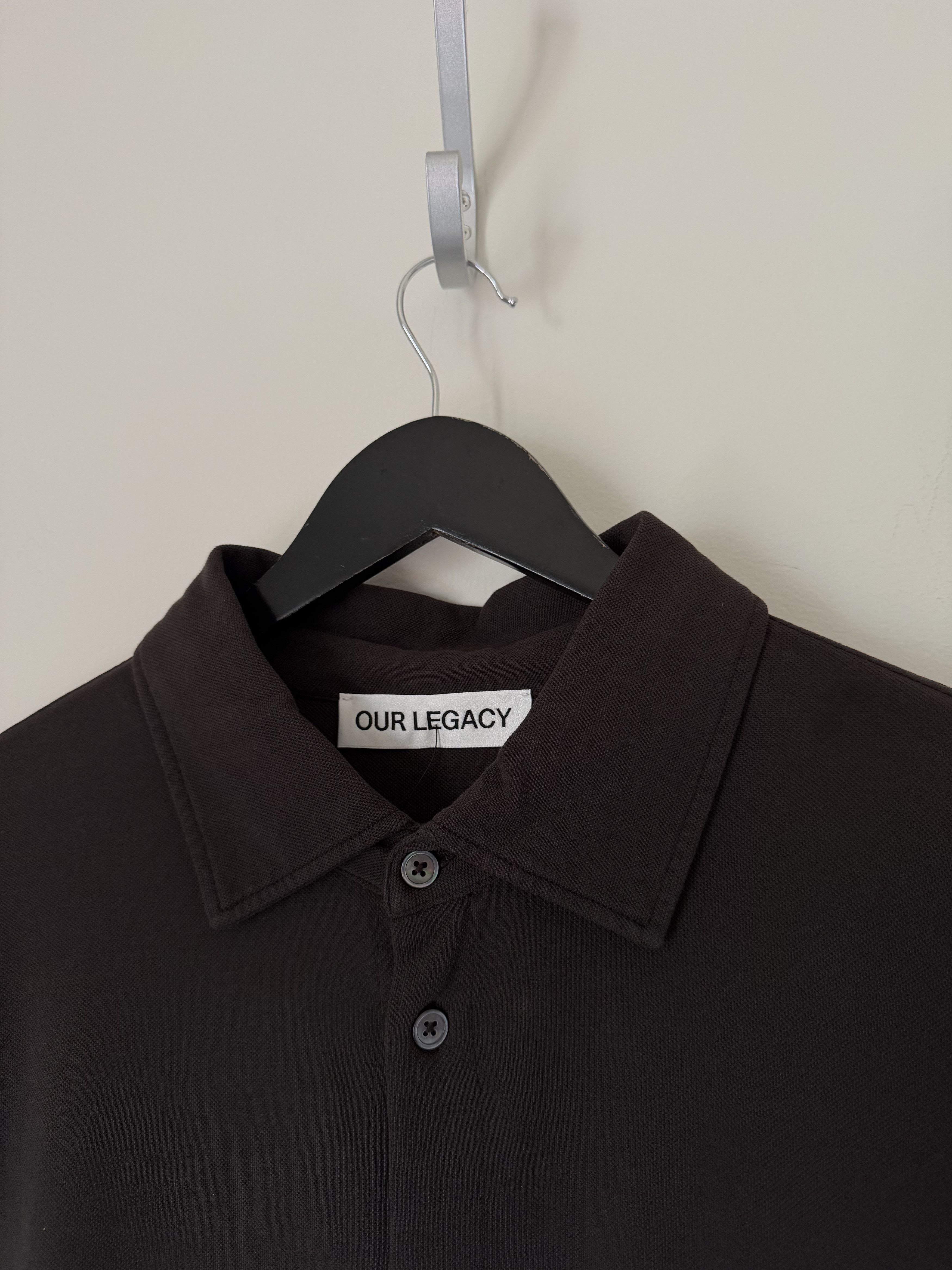 Our Legacy Our Legacy Analog Short Sleeve Shirt in Deep Brown Size US M / EU 48-50 / 2 - 2 Thumbnail