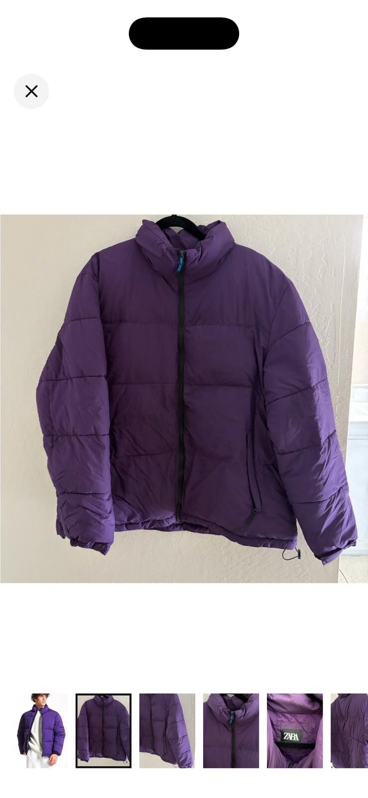 Zara Zara Men's Bold Purple Puffer Jacket Size US XXL / EU 58 / 5 - 1 Thumbnail
