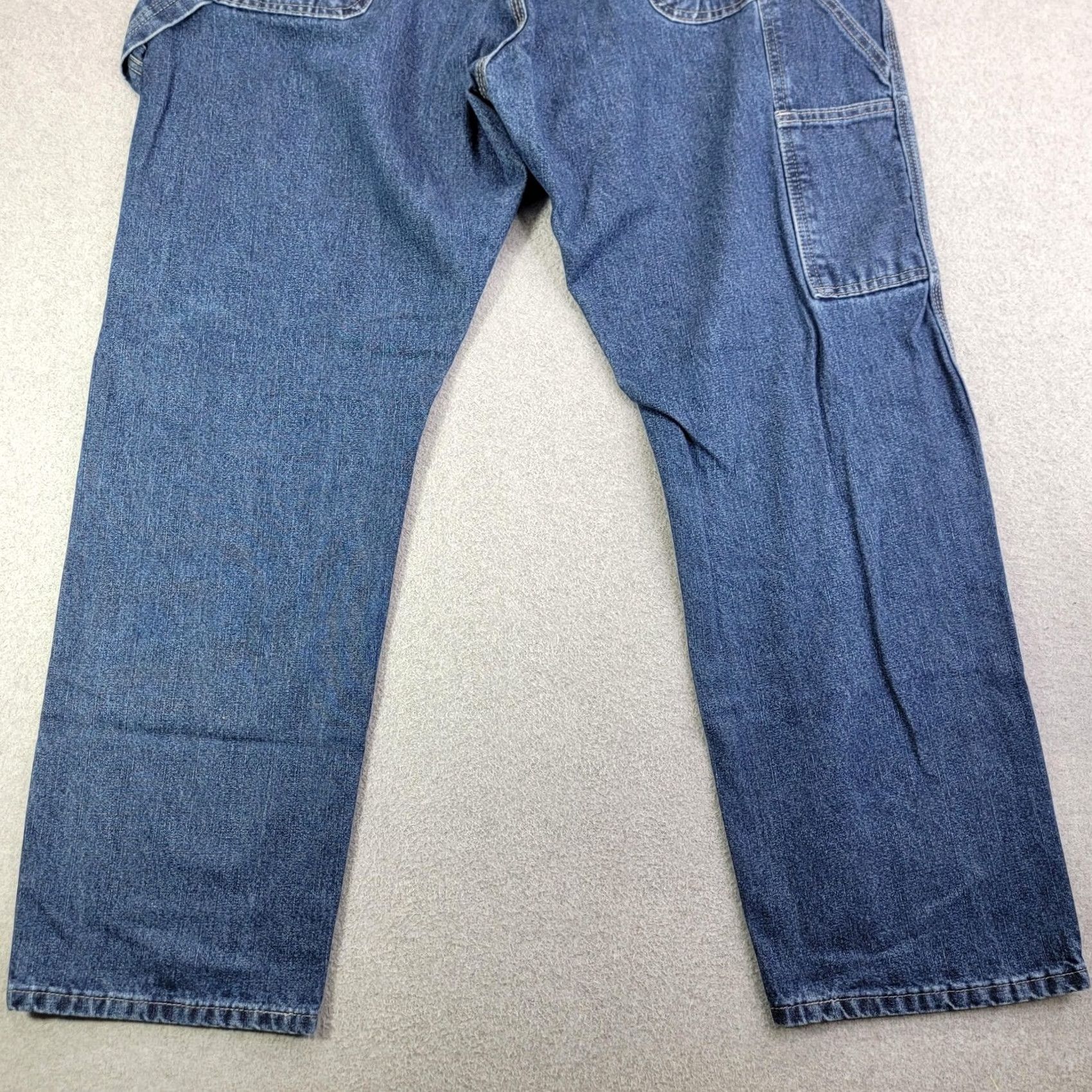 Wrangler Wrangler Jeans Mens 38x32 Denim Blue Carpenter Straight Leg Workwear Relaxed Fit 1094LSWDV Size US 38 / EU 54 - 5 Thumbnail