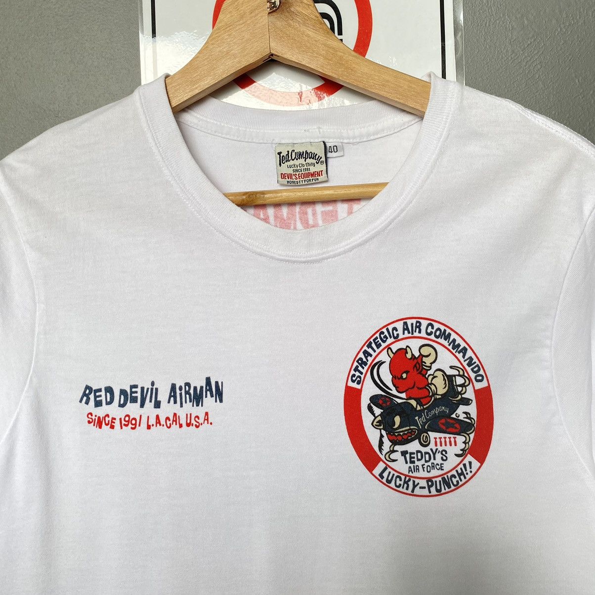 Tedman Vintage Y2K Tedman U.S Air Force Red Devil Airman Tshirt Size US M / EU 48-50 / 2 - 8 Thumbnail