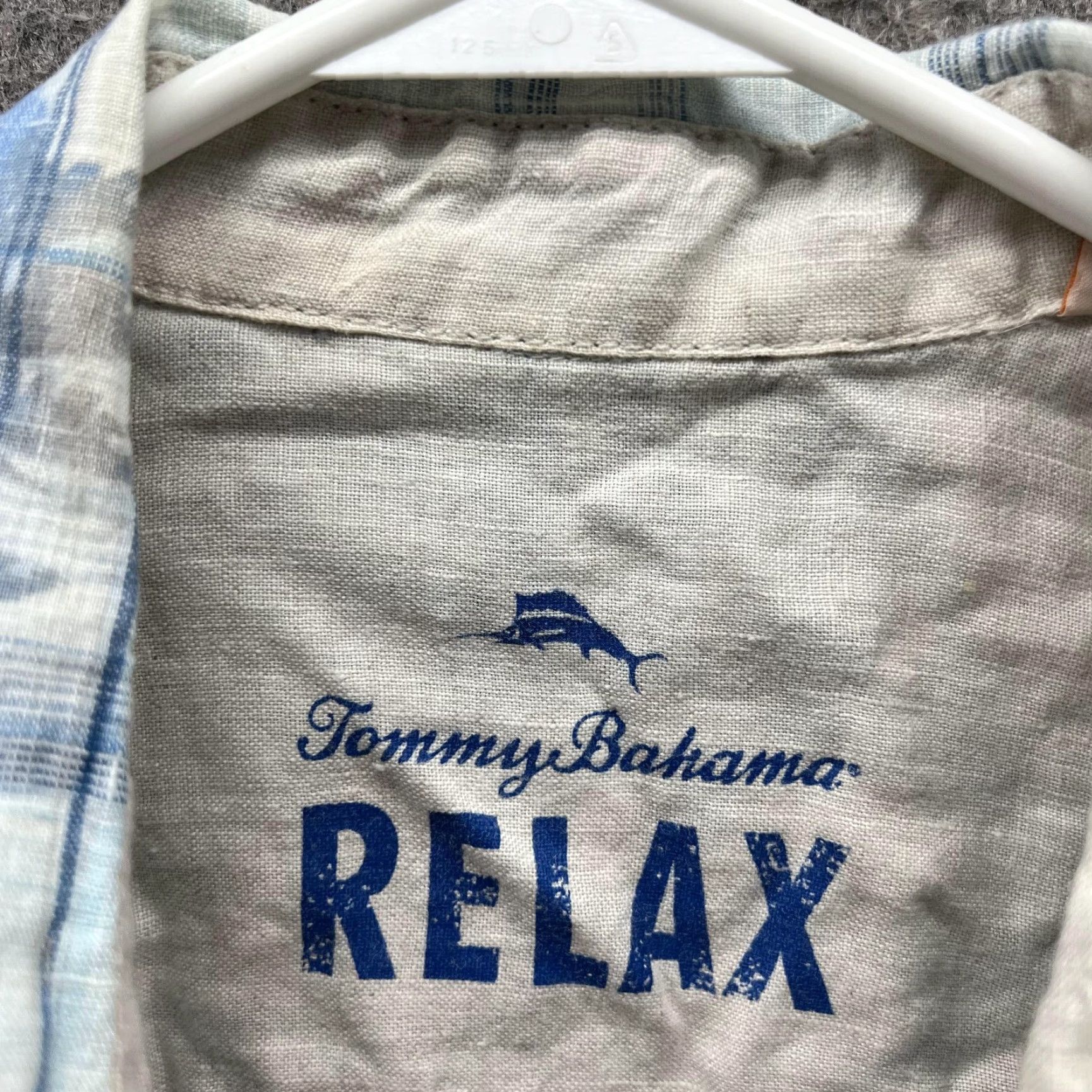 Tommy Bahama Tommy Bahama Shirt Men Medium Blue Linen Relax Casual Button Down Plaid Size US M / EU 48-50 / 2 - 5 Thumbnail
