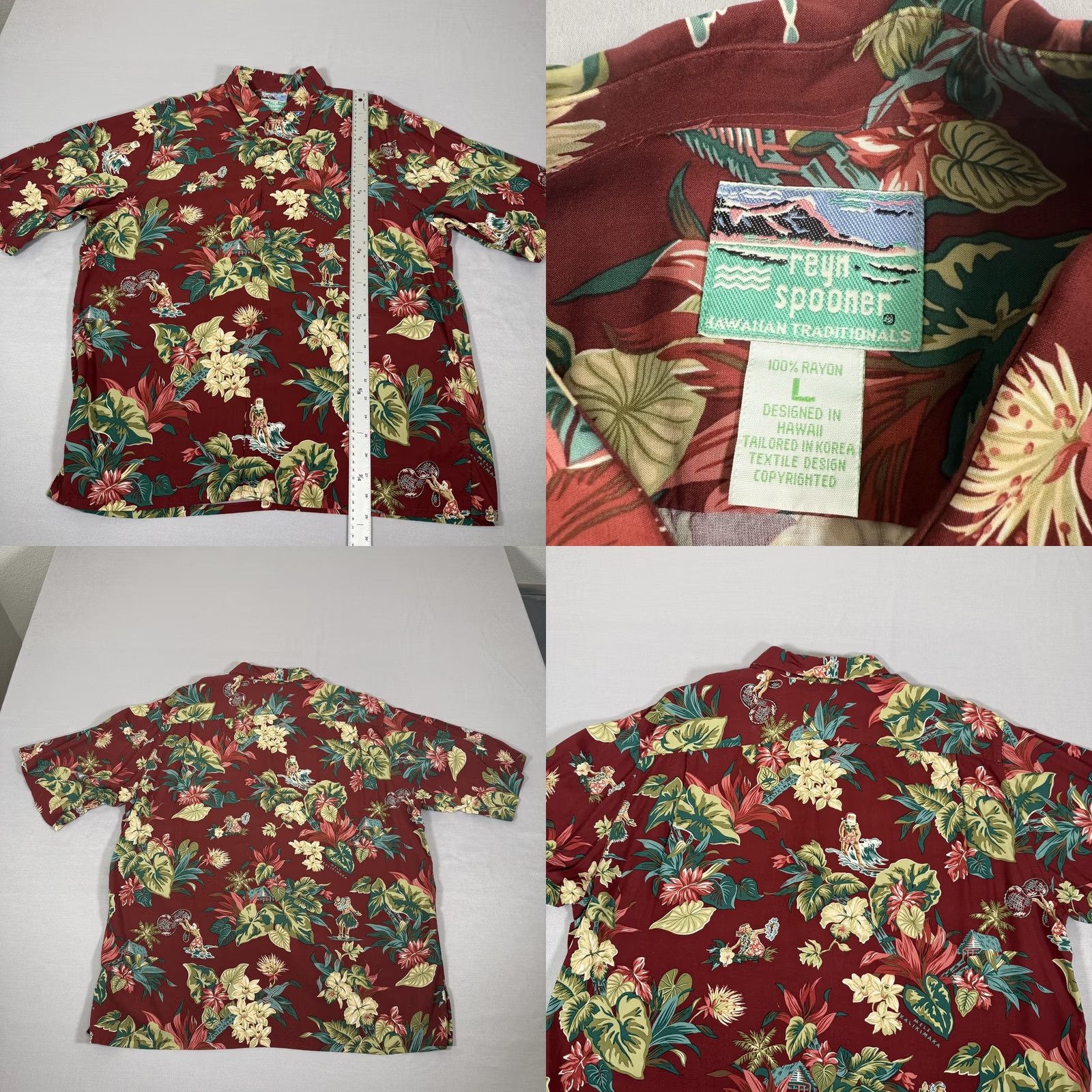 Reyn Spooner Reyn Spooner Shirt Mens Large Red Mele Kalikimaka Hawaiian Christmas Rayon Aloha Size US L / EU 52-54 / 3 - 8 Thumbnail