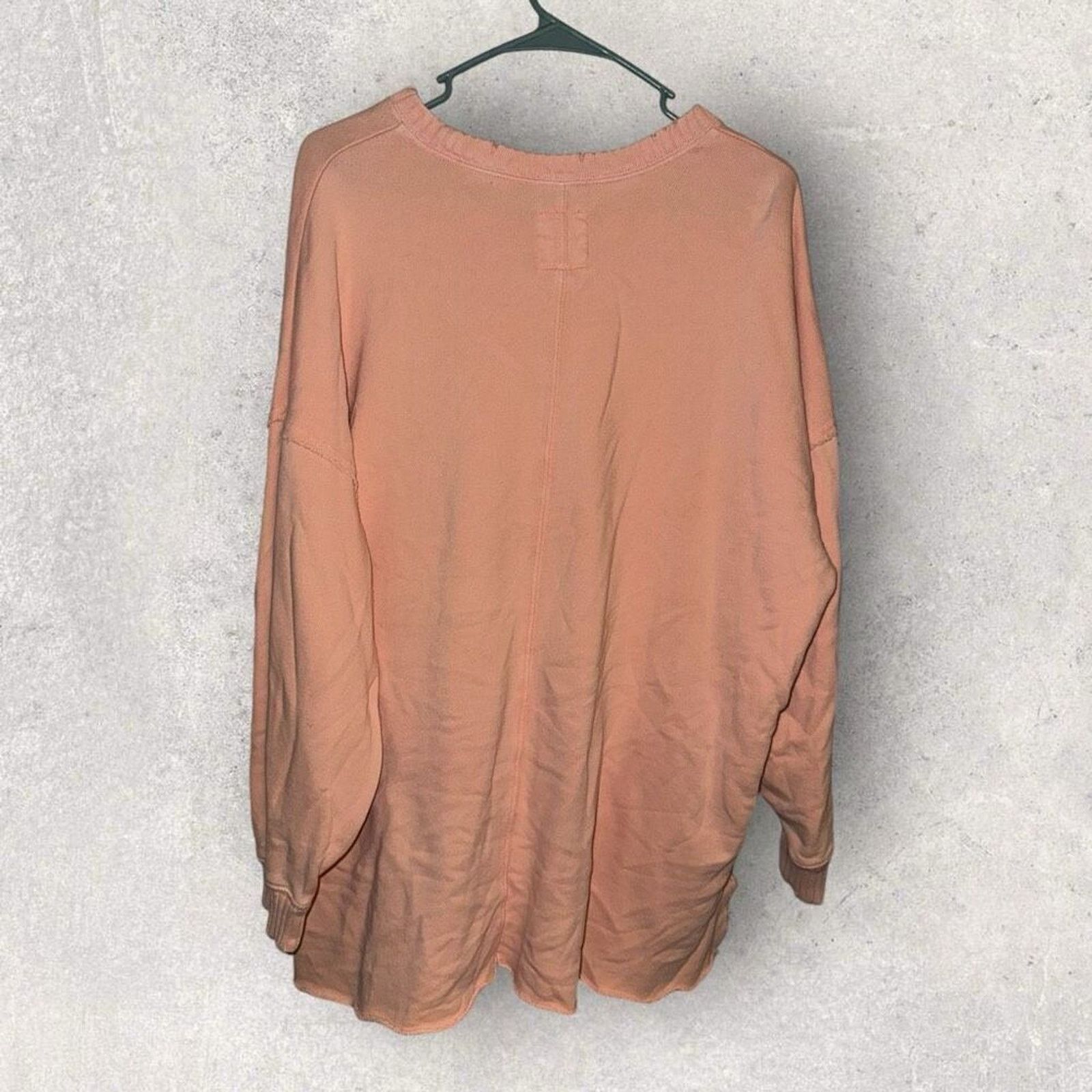American Eagle Outfitters Aerie Peach After Sunset Distressed Sweatshirt - Medium Size M / US 6-8 / IT 42-44 - 2 Thumbnail