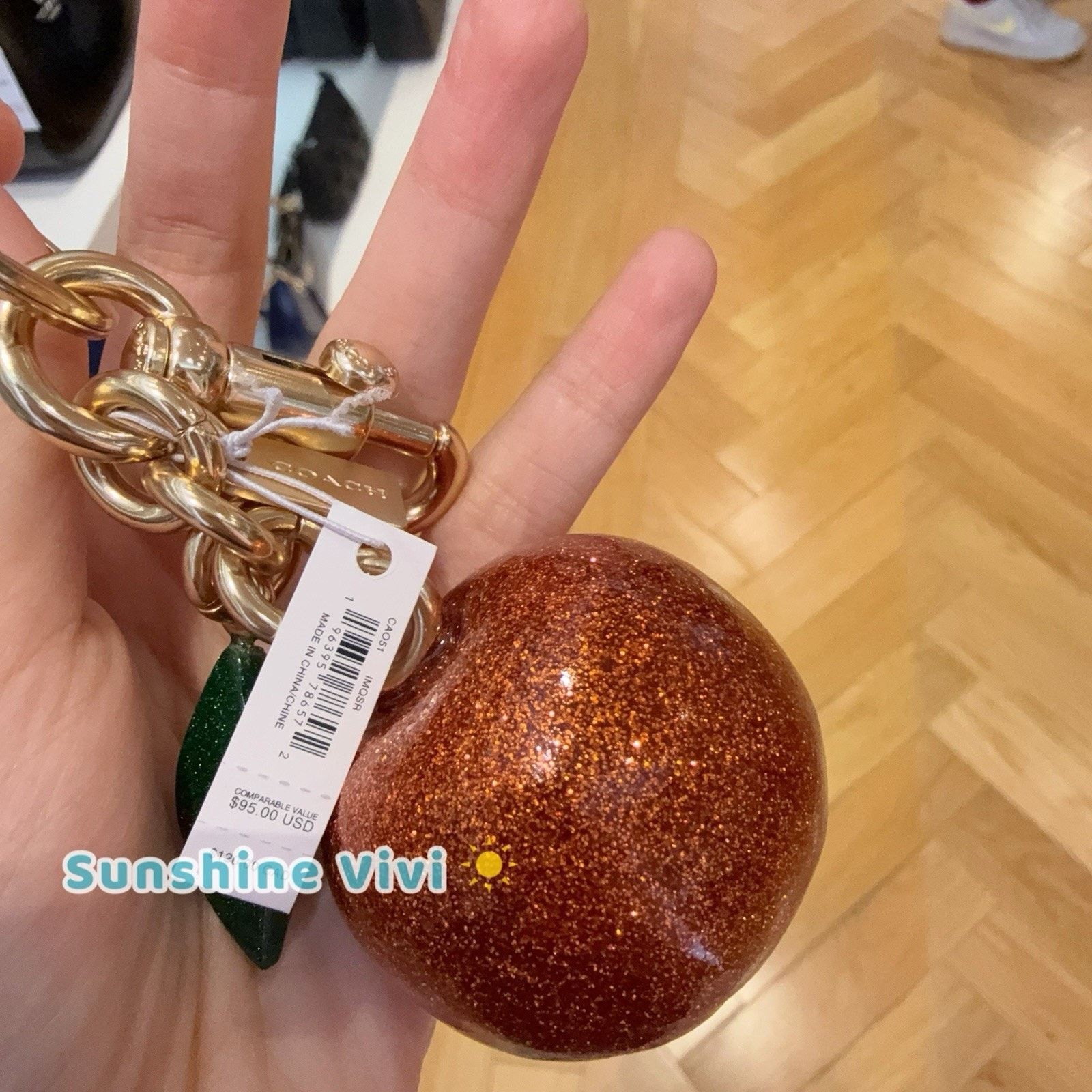 Coach NWT Coach Orange Bag Charm CAO51 Im/Spice Orange Size ONE SIZE - 2 Thumbnail