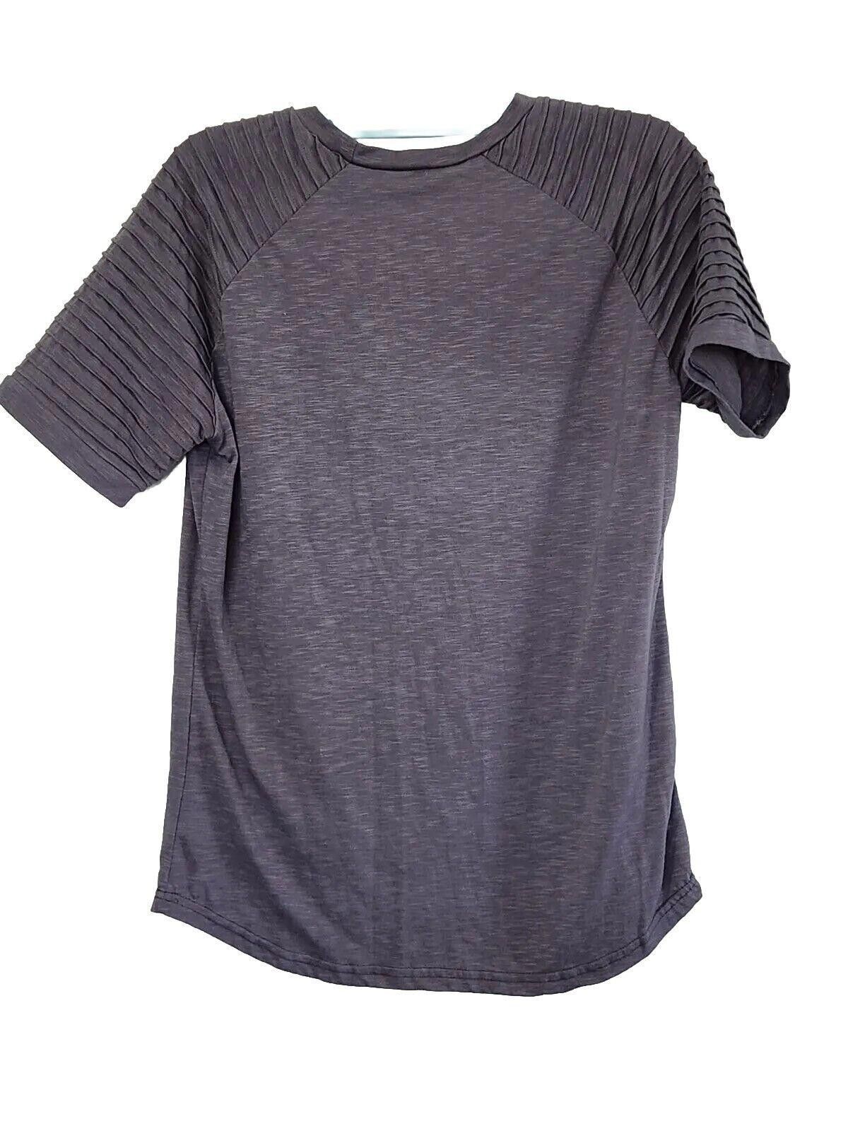 Designer Mens Coofandy Shirt Grey Short Sleeve Textured Scoop Hem Med Size US M / EU 48-50 / 2 - 2 Thumbnail