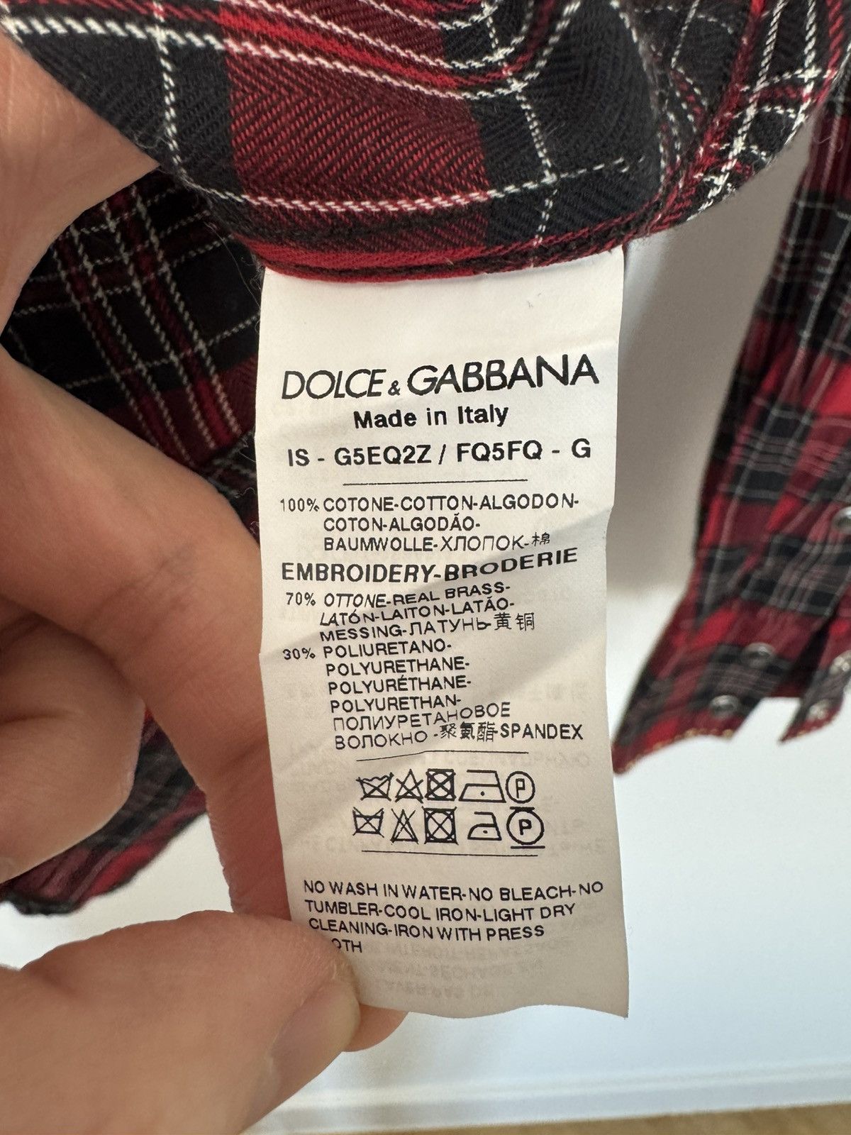 Dolce & Gabbana Dolce & Gabbana Archive ButtonUp Vintage Shirt studded plaid Size US M / EU 48-50 / 2 - 6 Thumbnail