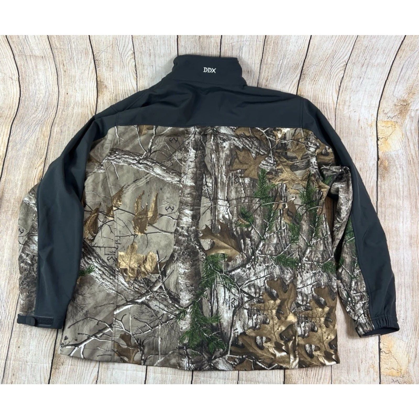 Realtree DRI DUCK Mens Jacket Soft Shell Two-TXL Full Zip Camouflage RealTree Charcoal Camo 2XL Mens Regular Size US XXL / EU 58 / 5 - 2 Thumbnail