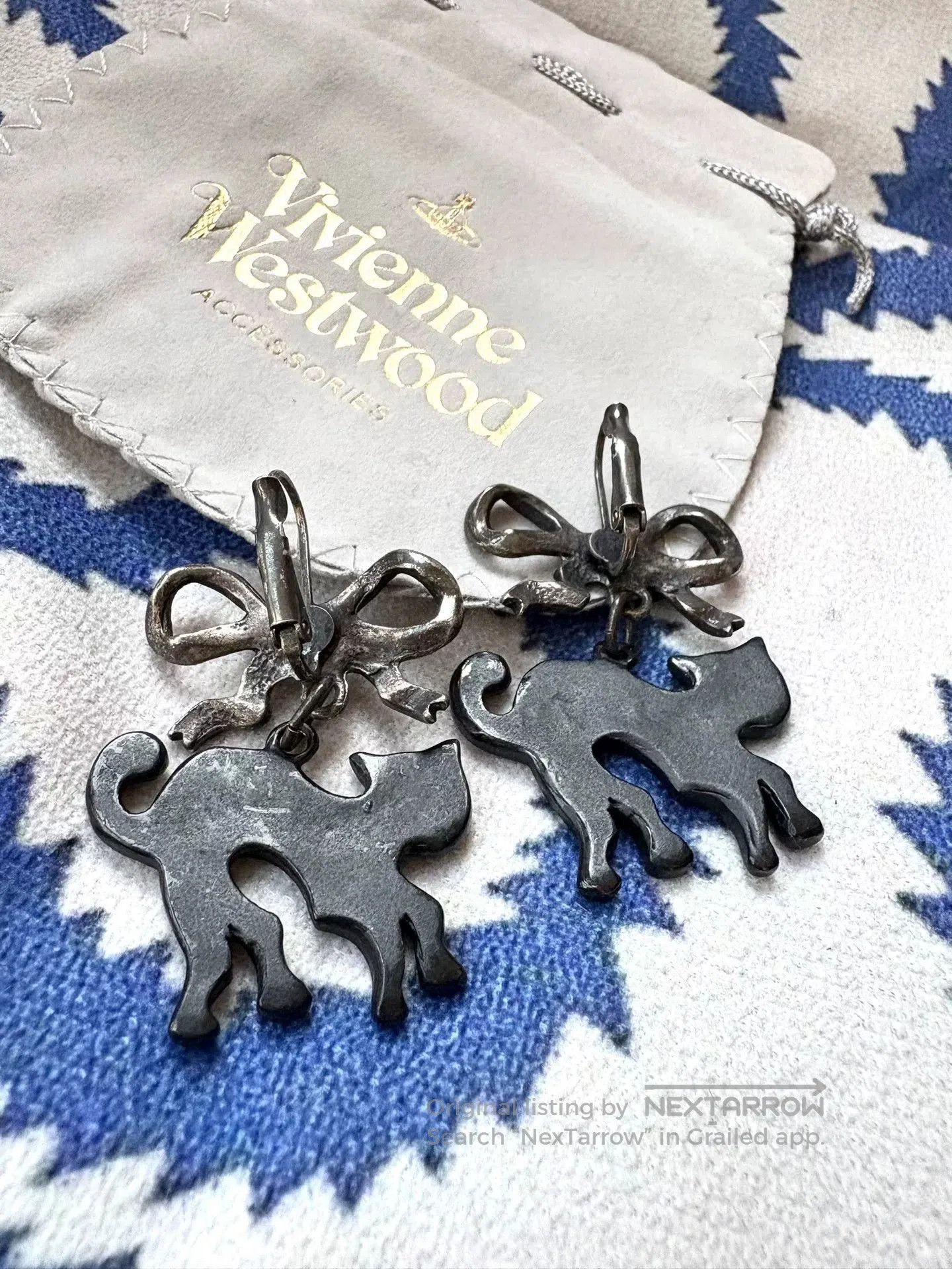 Vivienne Westwood vivienne westwood black cat earrings. Size ONE SIZE - 4 Thumbnail