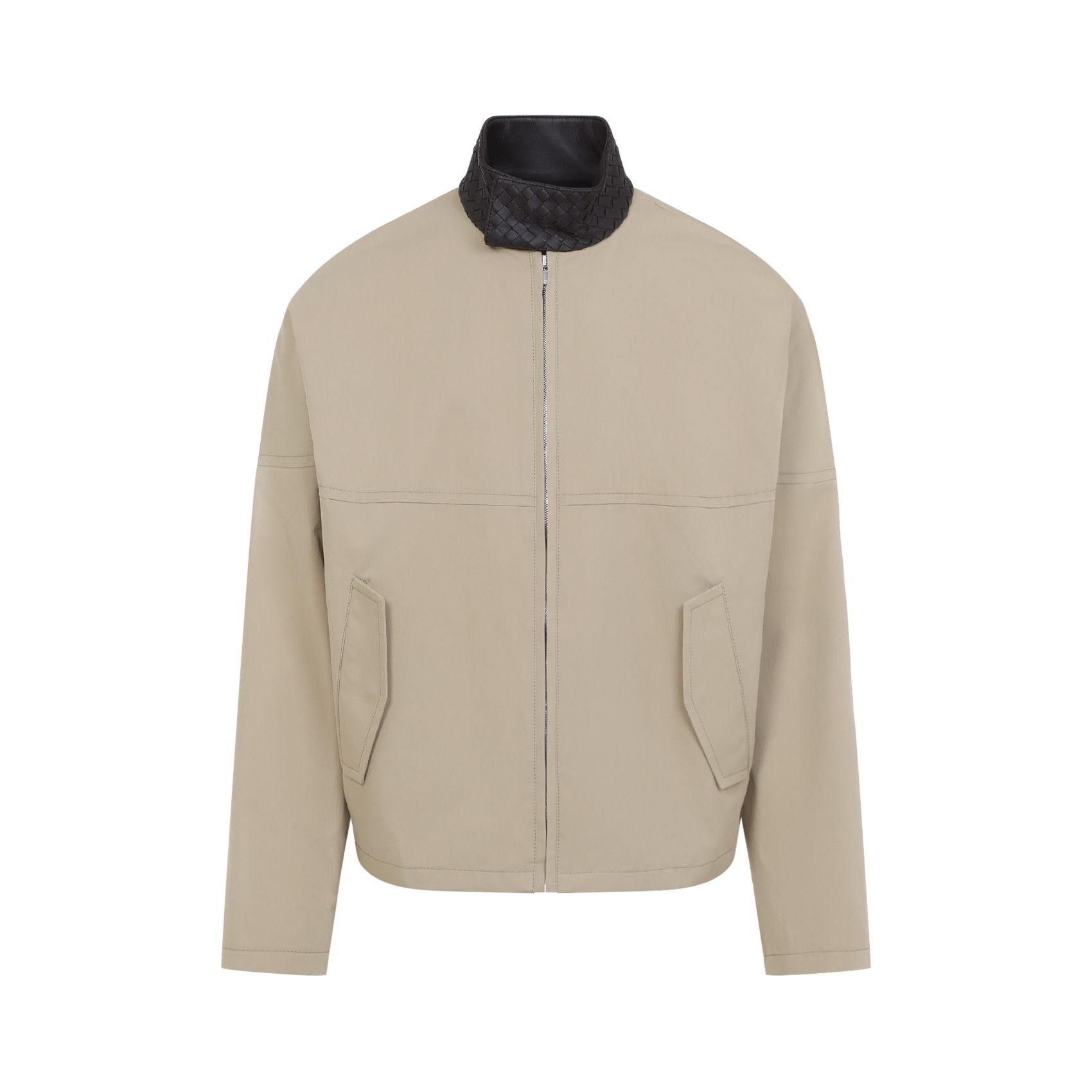 Bottega Veneta Bottega Veneta Intrecciato Collar Zip Jacket Size US M / EU 48-50 / 2 - 1 Thumbnail