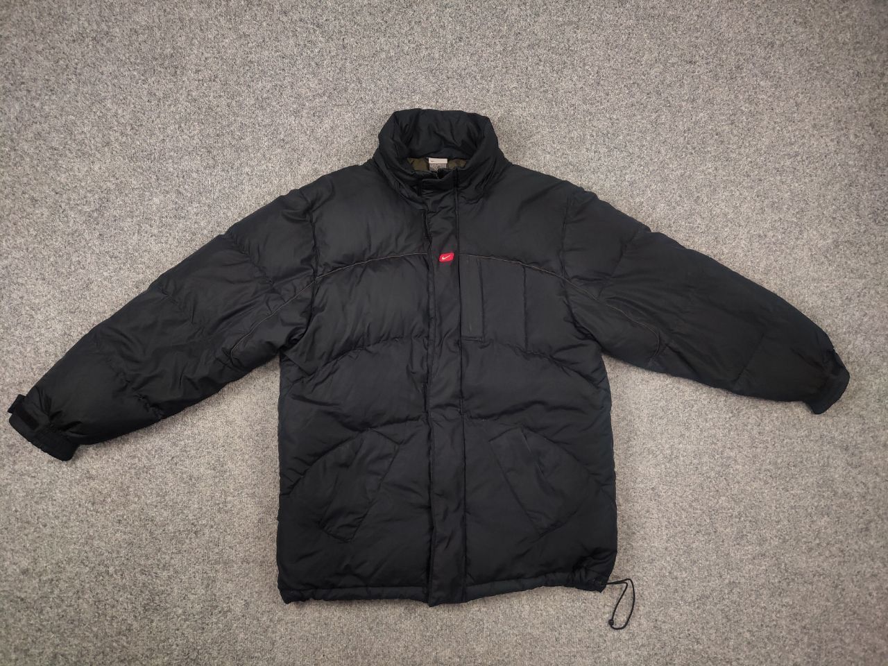 Nike 🔥 Vintage 90s Nike Logo Black puffy quilted Down Jacket Y2K Size US S / EU 44-46 / 1 - 9 Thumbnail