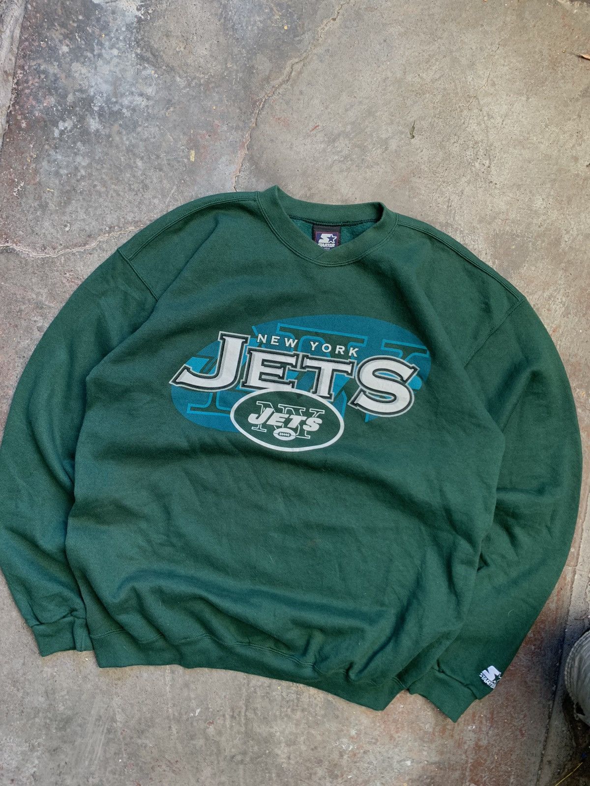 Starter Vintage Jets NY Starter Crewneck Size US XL / EU 56 / 4 - 2 Thumbnail