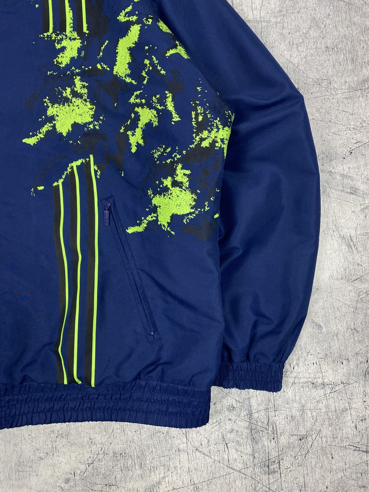 Adidas Vtg Adidas Tracksuit Full Set Jacket Pants Blue Green Neon Size US 33 - 8 Thumbnail
