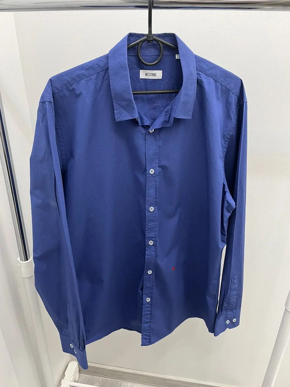 Moschino Moschino Classic Cotton Heart Embroidered Button Up Shirt Size US L / EU 52-54 / 3 - 1 Thumbnail