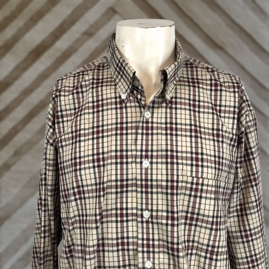 Pendleton Pendleton Men's XXL Tan Check Long Sleeve Button Collared Metro Shirt Size US XXL / EU 58 / 5 - 1 Thumbnail