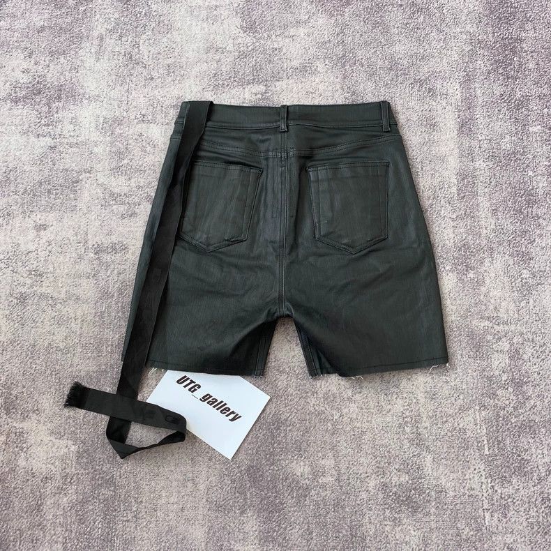 Rick Owens Rick Owens size XS waxed denim shorts Size 42" / US 20 - 2 Thumbnail