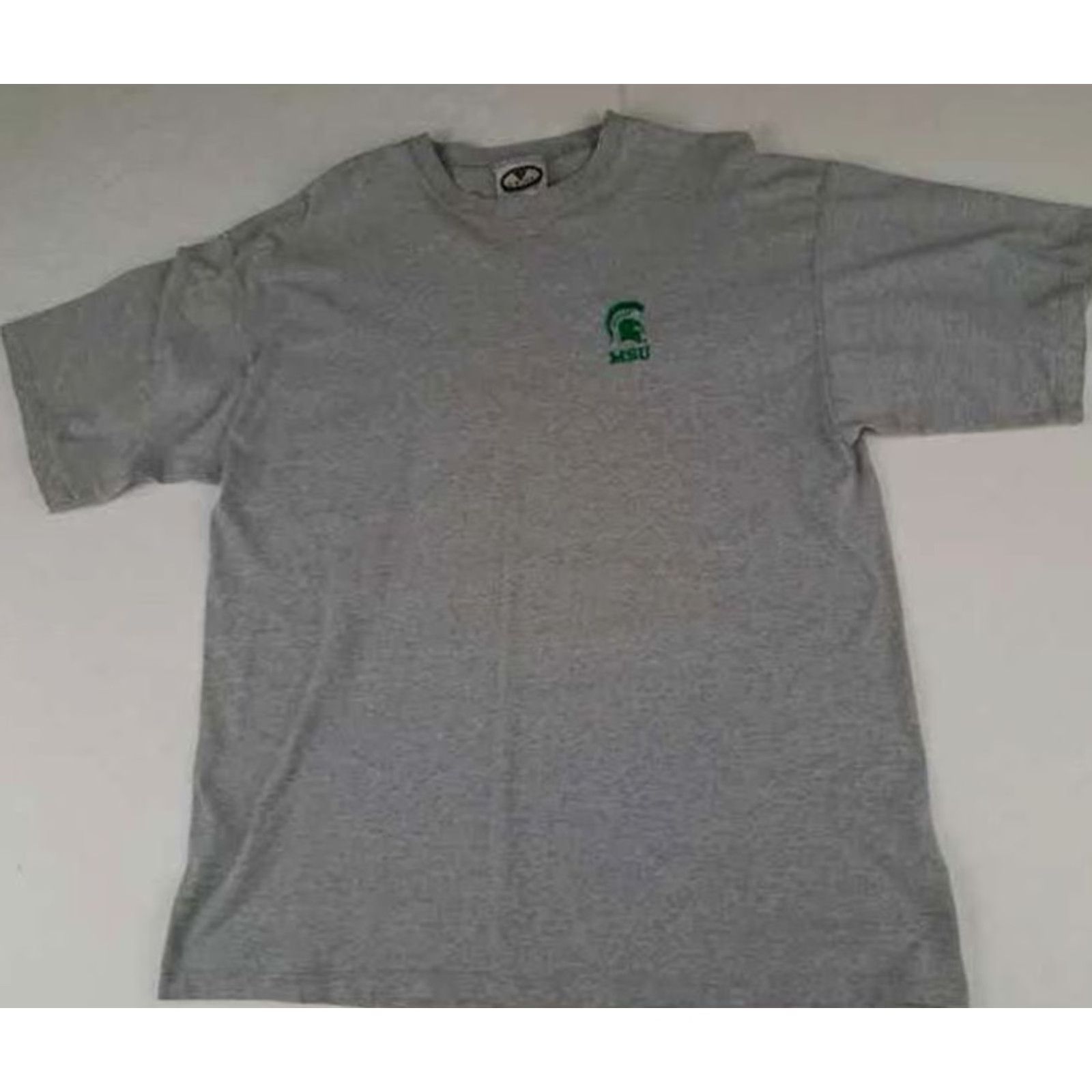 Vintage VINTAGE Michigan State Spartans XL Gray Embroidered USA Made T-Shirt Basketball Unisex Adults Crew Neck Short Sleeve 29in Long 24in Pit to Pit Vesi Size US XL / EU 56 / 4 - 6 Thumbnail