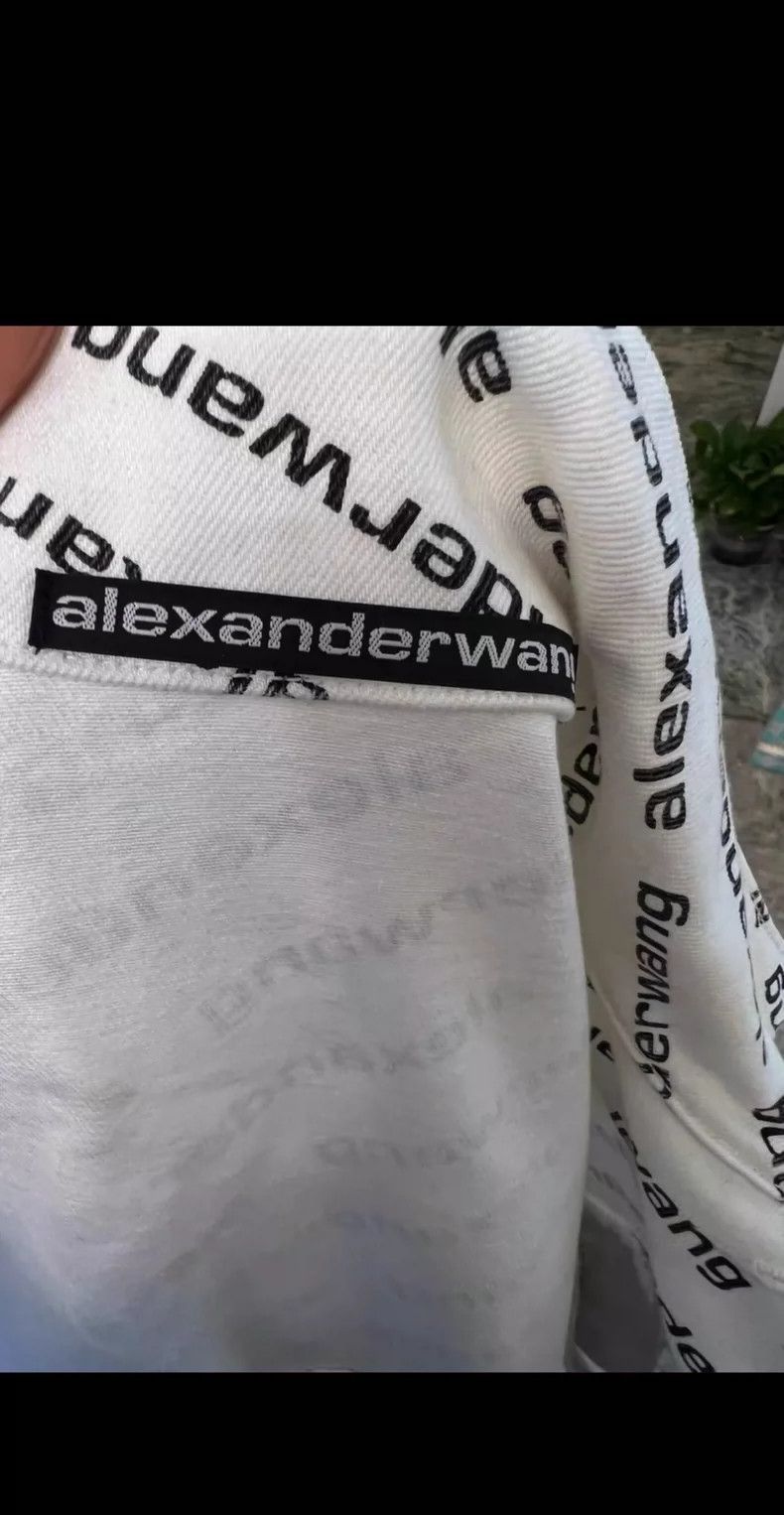 Alexander Wang Alexander Wang Denim Logo White Jacket- Size L / US 10 / IT 46 - 5 Thumbnail