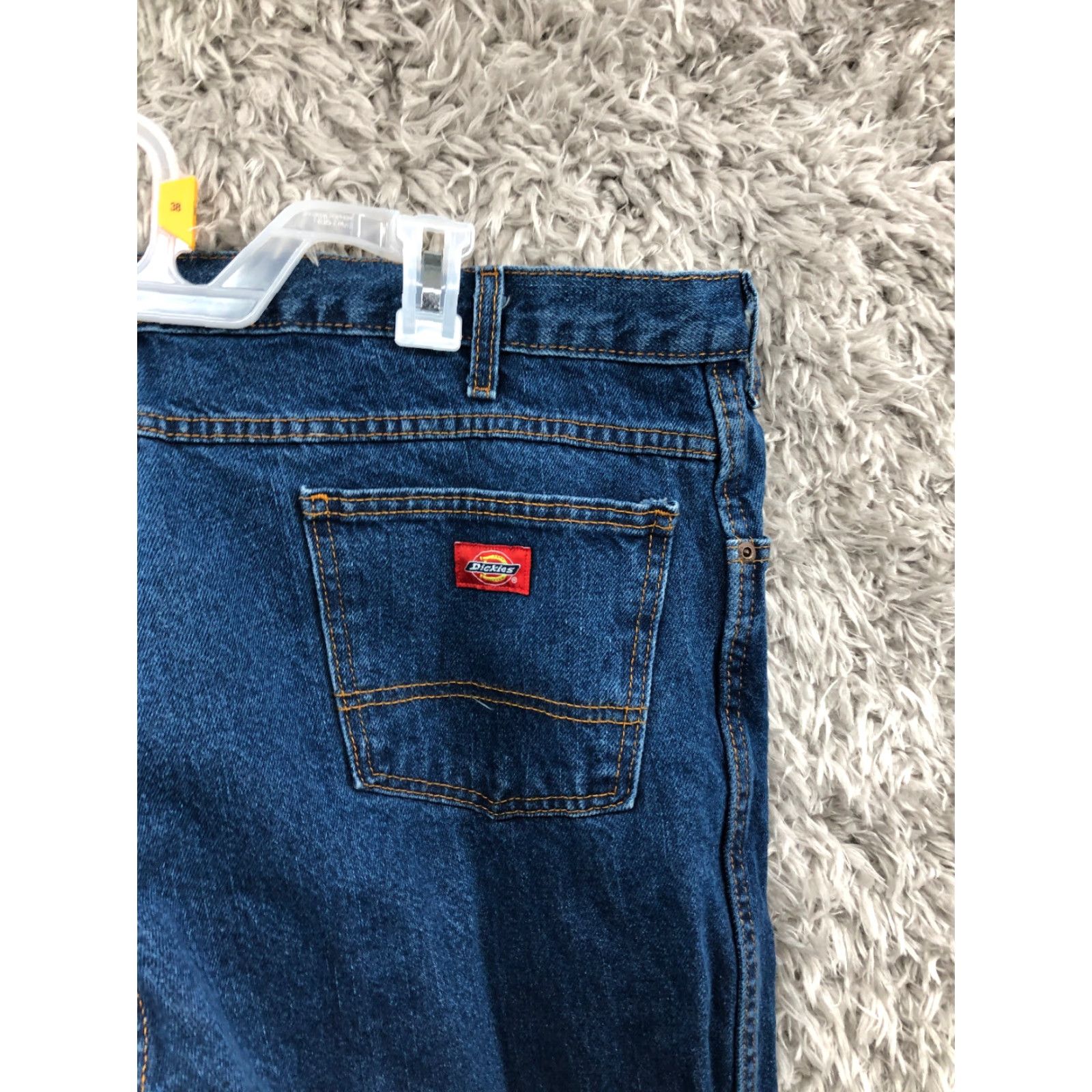 Dickies Dickies Jeans 42x34 Regular Fit Dark Wash Blue Denim Mens Straight Leg Mid Rise Size US 42 / EU 58 - 6 Thumbnail