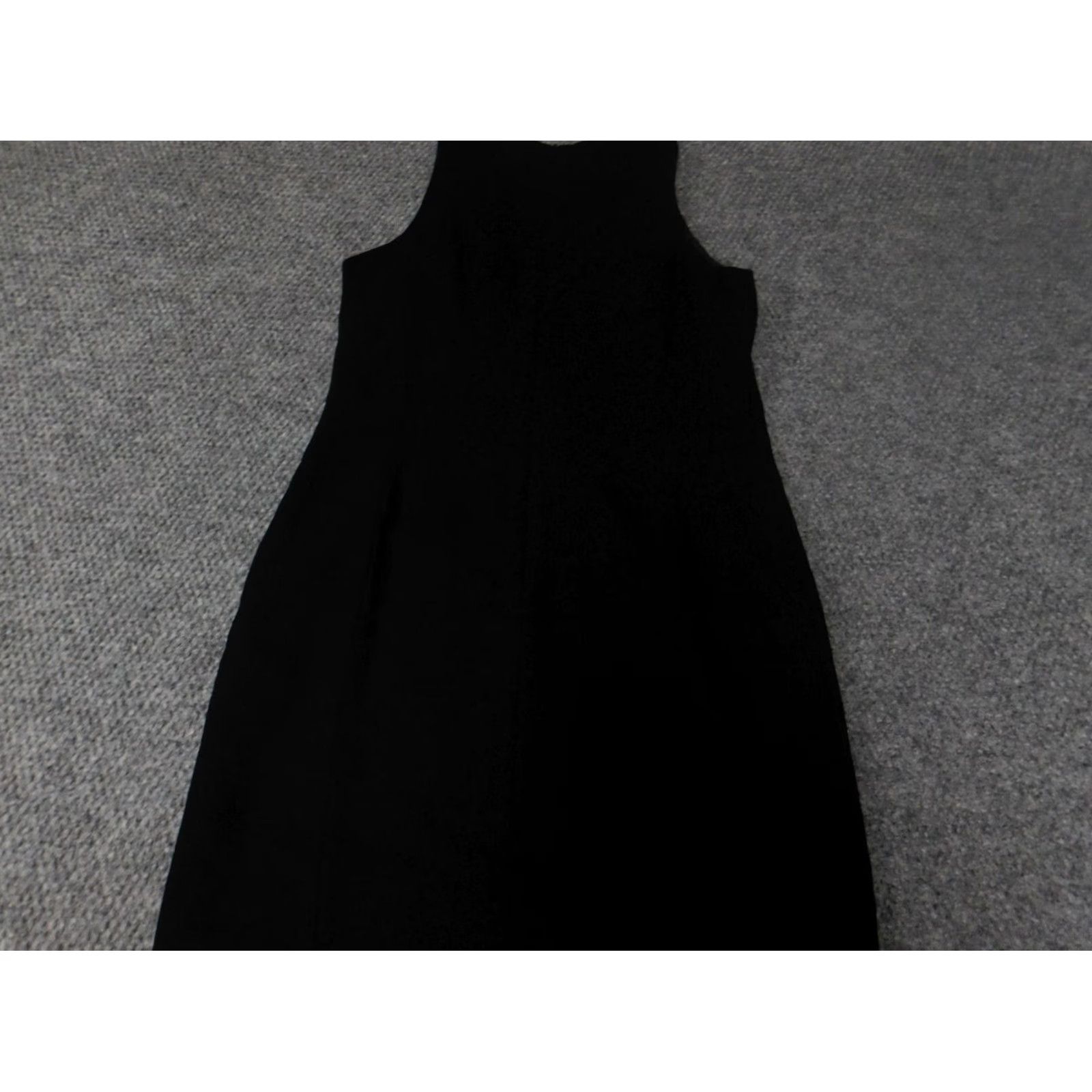 Jones New York Jones New York Dress Petites Womens Black A-Line Sleeveless 10P Long Knit Polyester Mock Neck Zip Lined Bell Sleeve Vintage No Winter Womens Size L / US 10 / IT 46 - 6 Thumbnail
