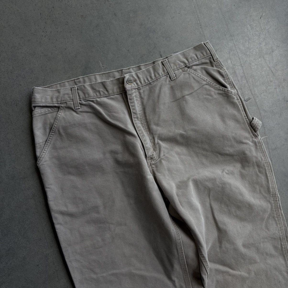 Carhartt × Vintage Vintage 40x30 Carhartt Carpenter Pants Beige Workwear Baggy Size US 40 / EU 56 - 4 Thumbnail