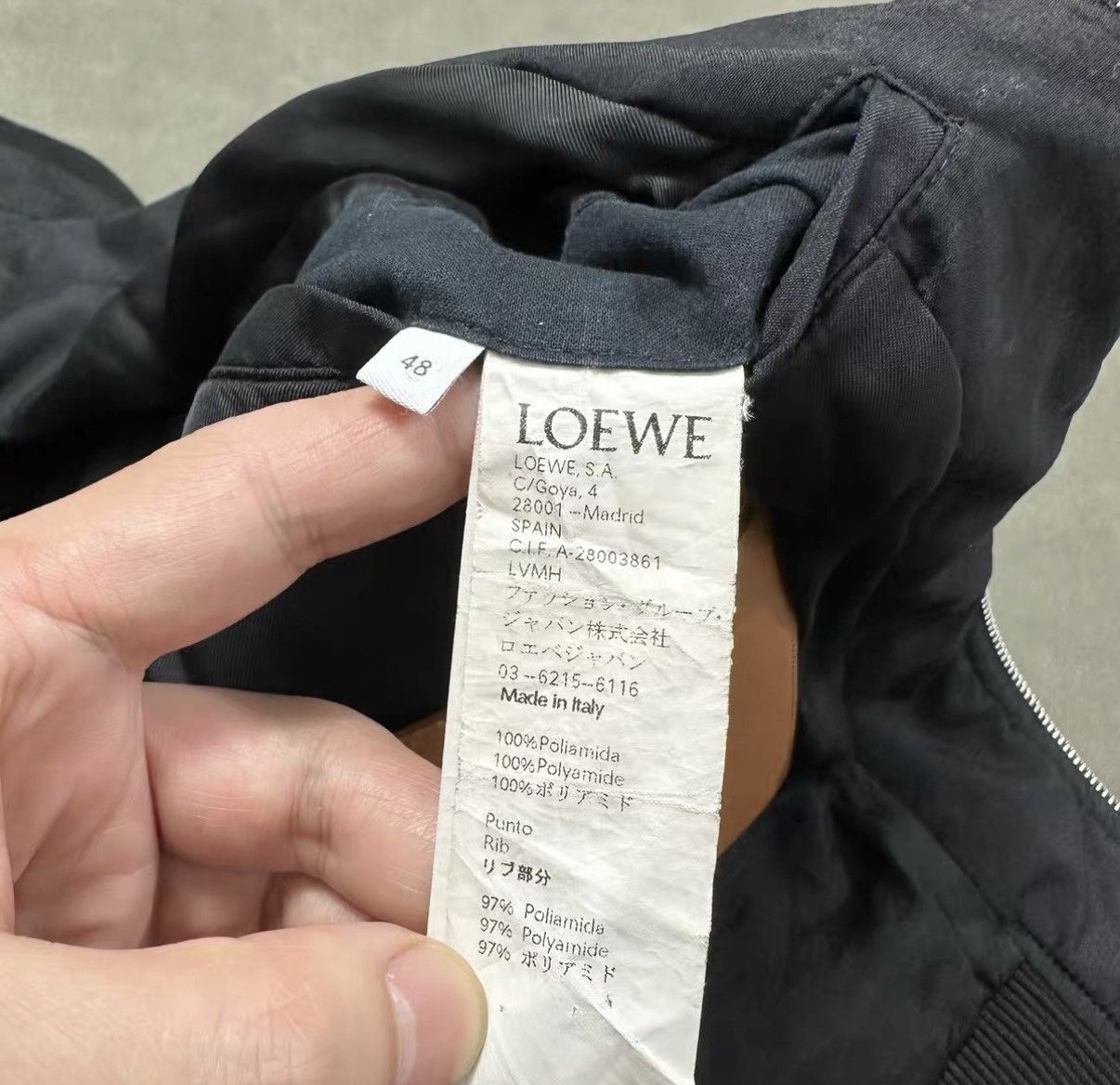 Loewe Black er Jacket with Zip Closure - Size M Size US M / EU 48-50 / 2 - 6 Thumbnail