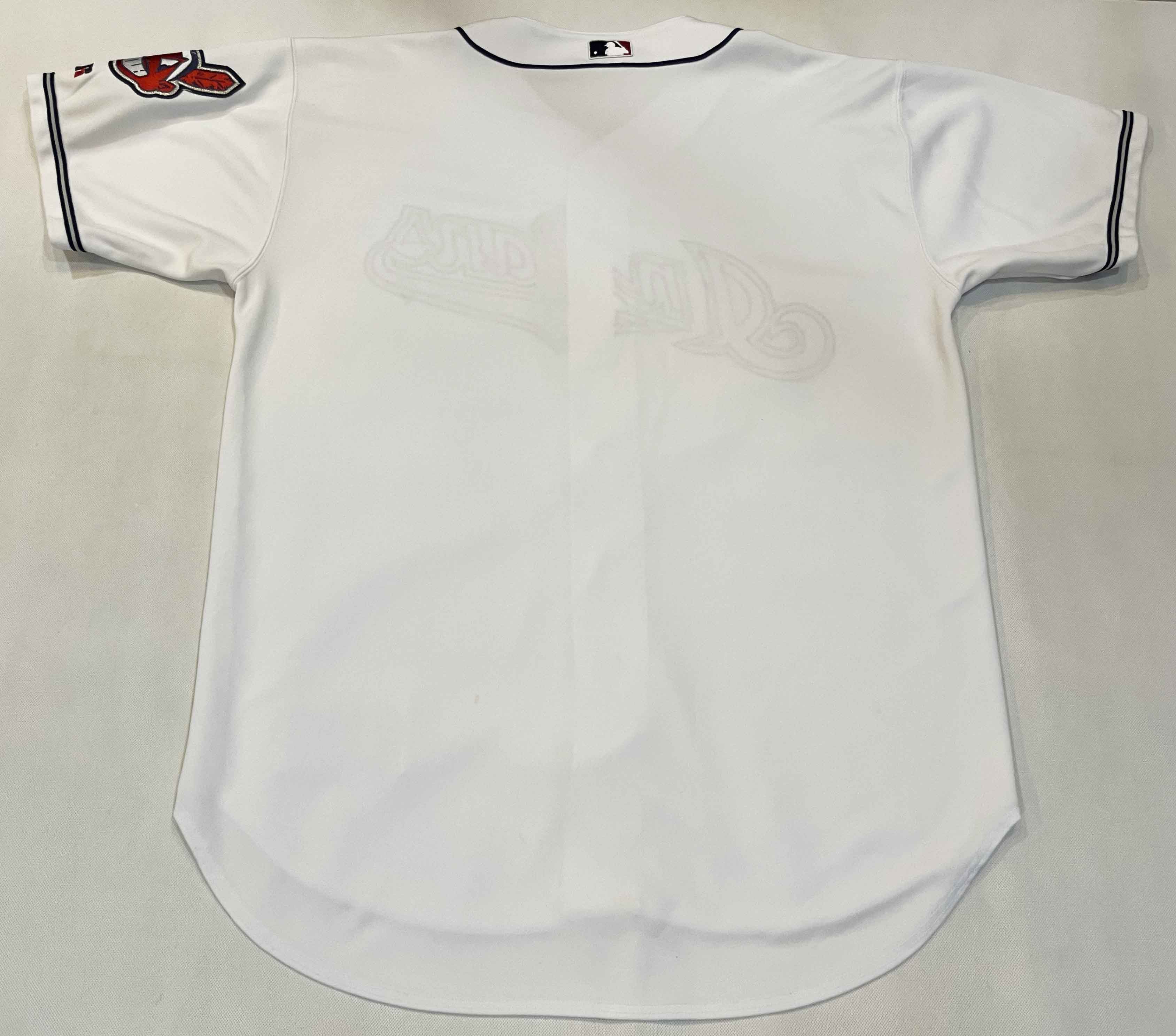 Russell buy Athletic Cleveland Indians Baseball MLB White Jersey M/L Mens