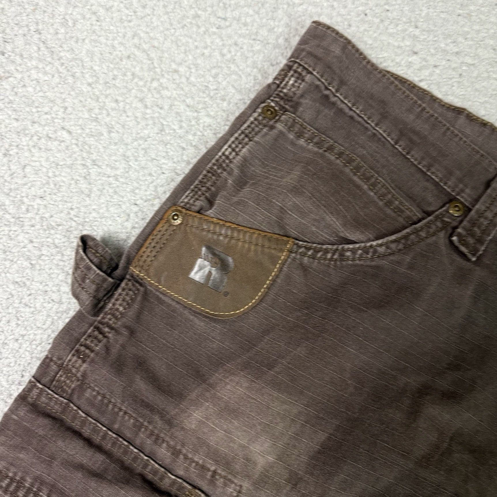 Wrangler VINTAGE Wrangler Cargo Pants Mens 38x30 Brown Ripstop Riggs Workwear Canvas Utility Size US 38 / EU 54 - 4 Thumbnail