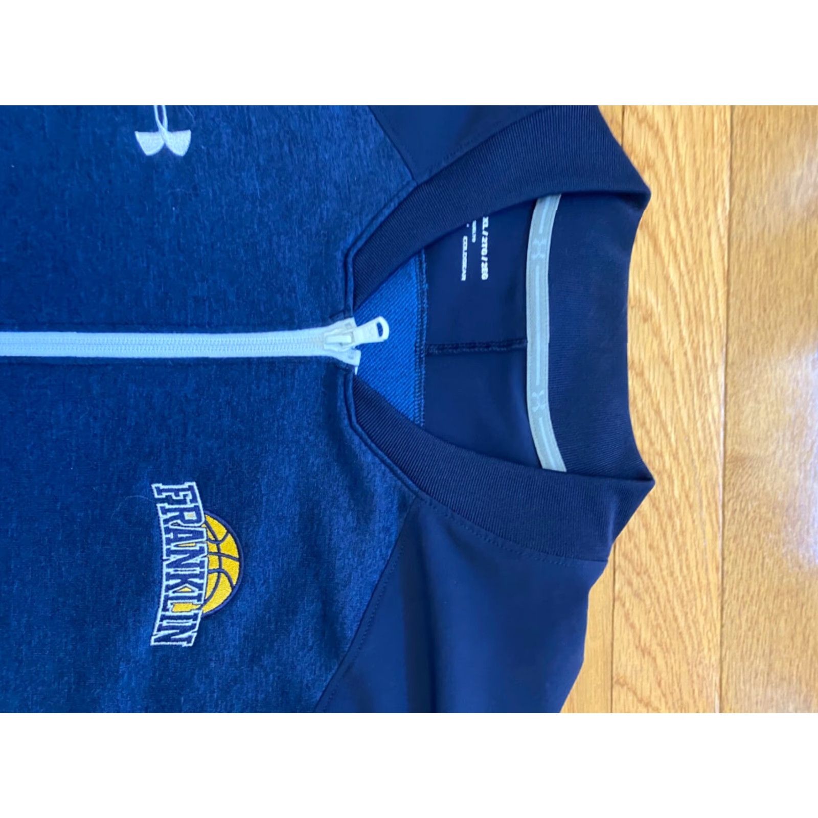 Under Armour VINTAGE Under armour Jacket Mens XXL BLUE Franklin College IN Basketball Pullover Spellout Logo Embroidered Size US XXL / EU 58 / 5 - 4 Thumbnail