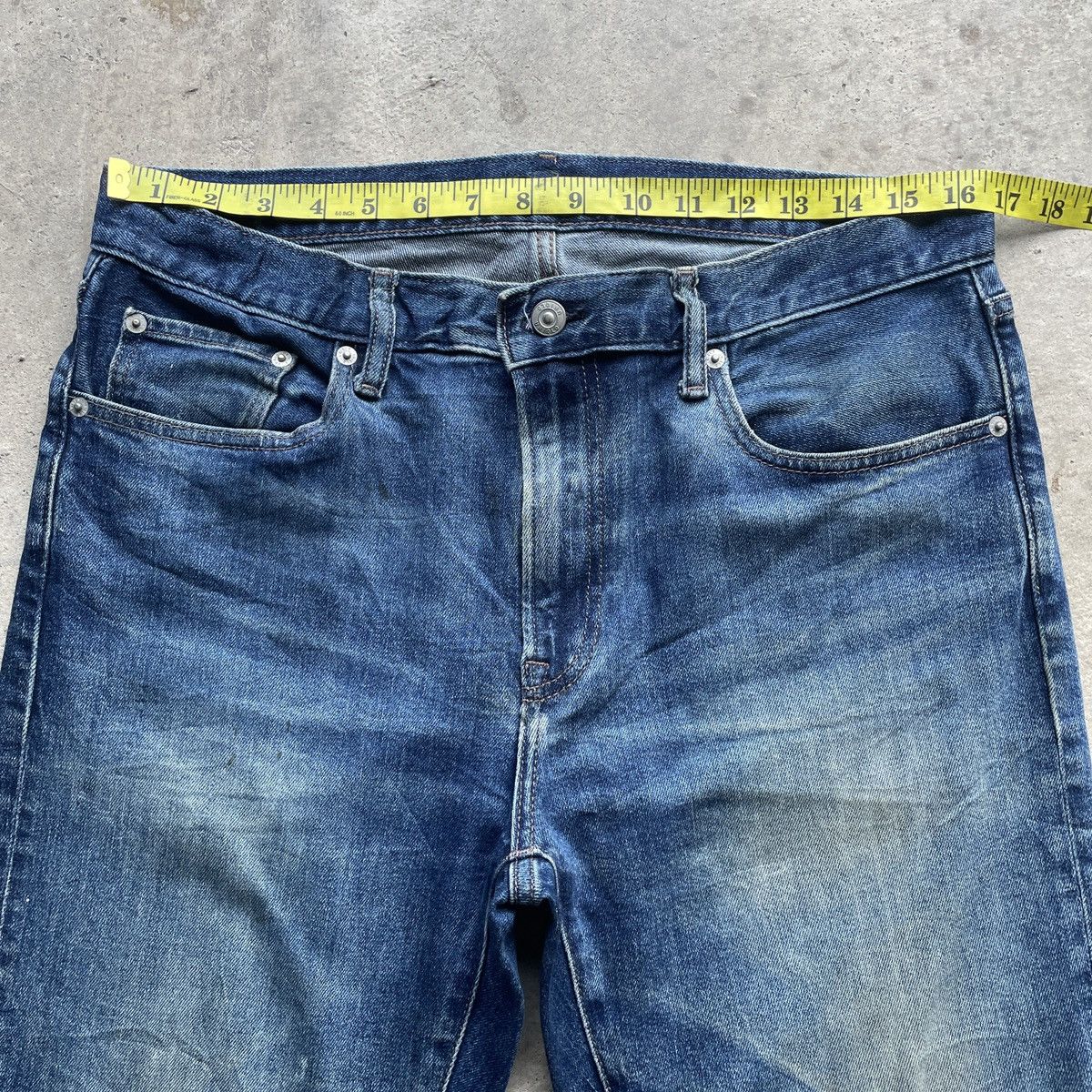 Japanese Brand Vintage Distressed Japanese Mud Washed Faded Jeans Pants Size US 33 - 5 Thumbnail