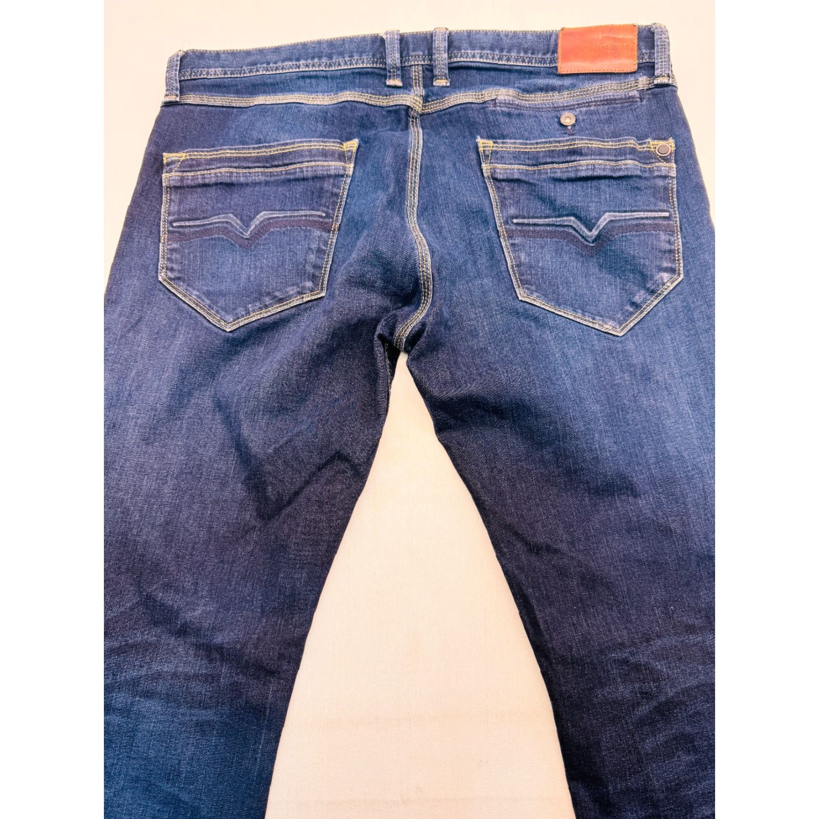 Pepe Jeans VINTAGE Pepe Jeans Spike Womens Jeans 10 Blue 3132 Spike 100% Cotton Dark Inseam 32 Straight 5-Pocket Design Denim Rise Mid Womens Size 32" / US 10 / IT 46 - 7 Thumbnail