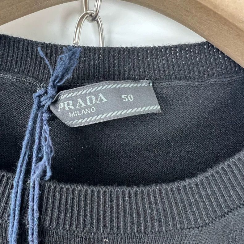 Prada Prada Black round-neck knitted undershirt 2505-Nextarrow Size US M / EU 48-50 / 2 - 3 Thumbnail