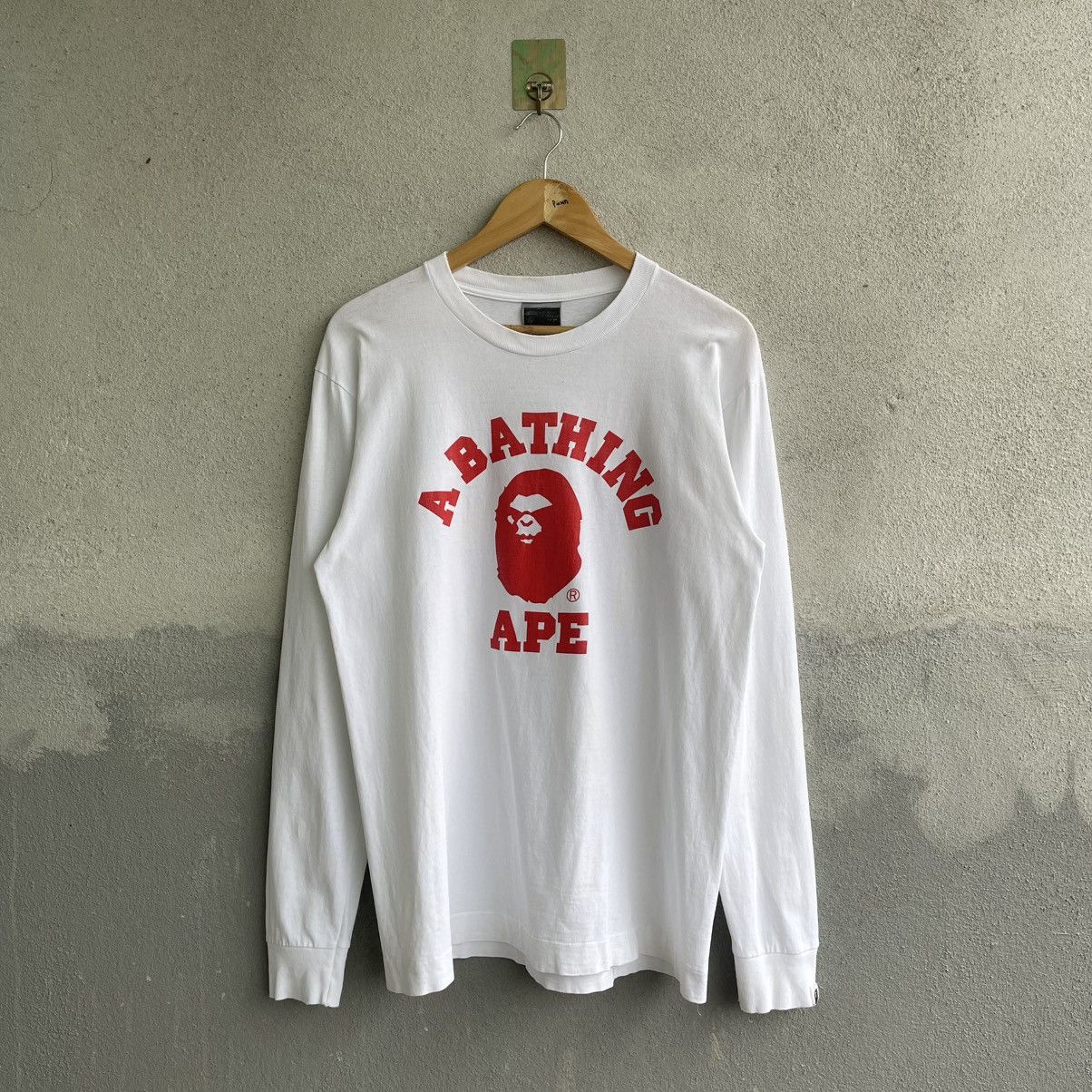 Bape Vintage OG BAPE Mad Face College Tee Shirt Size US L / EU 52-54 / 3 - 1 Thumbnail
