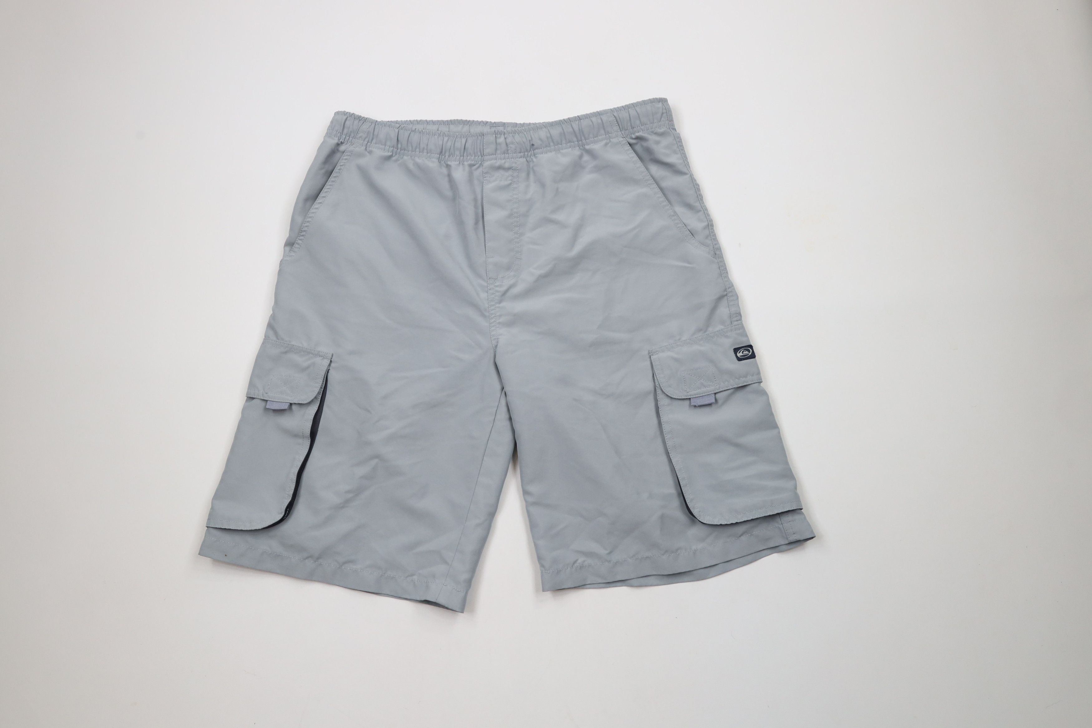 Quiksilver × Vintage Vintage 90s Y2K Quiksilver Surfing Cargo Shorts Gray Size US 30 / EU 46 - 1 Thumbnail