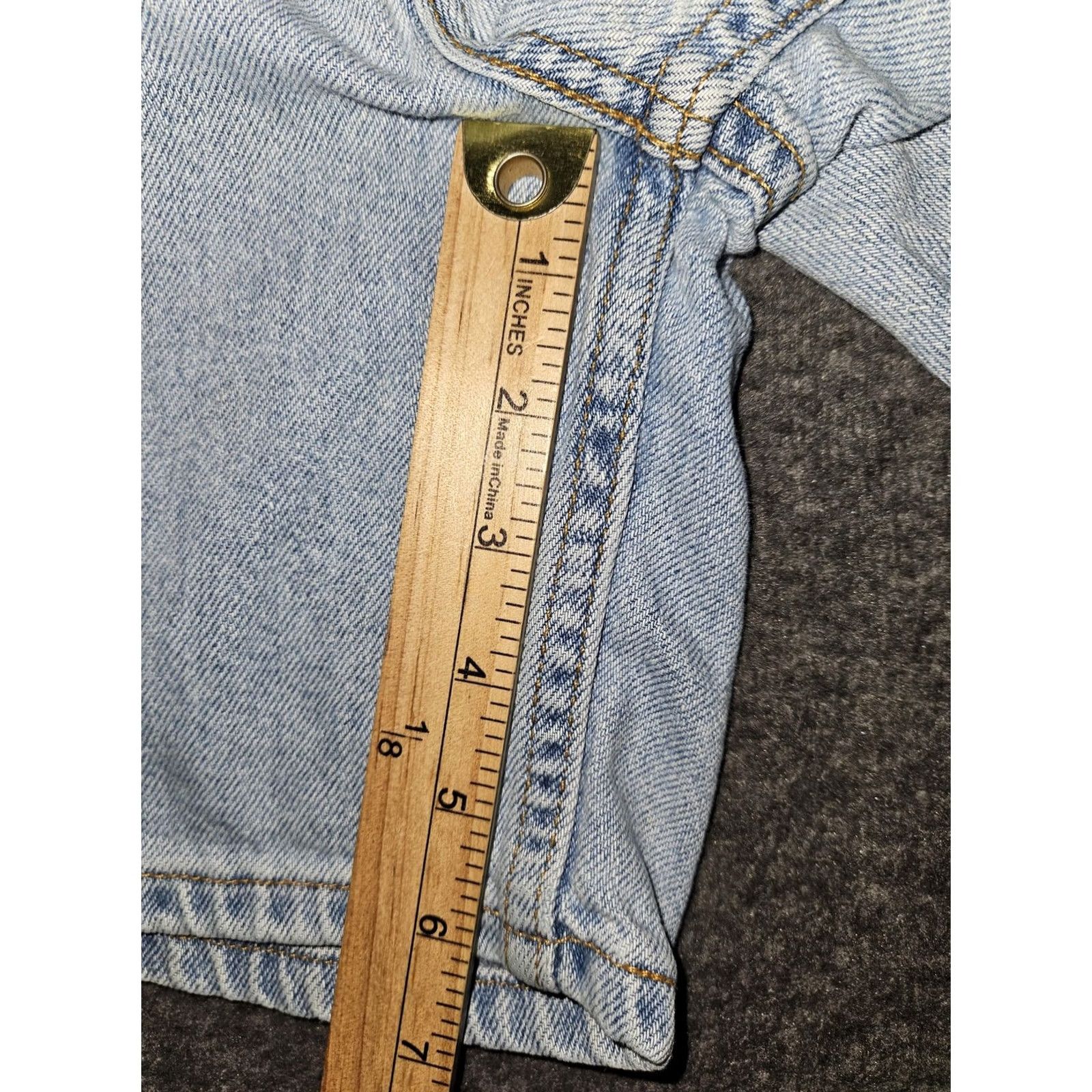 Levi's VINTAGE Levi's Denim Shorts Juniors 16 Slim Light Wash 90s Orange Tab 5 Pocket Women Jeans Bermuda Blue 100% Cotton Slim Mens Girls Size 38" / US 16 / IT 52 - 6 Thumbnail