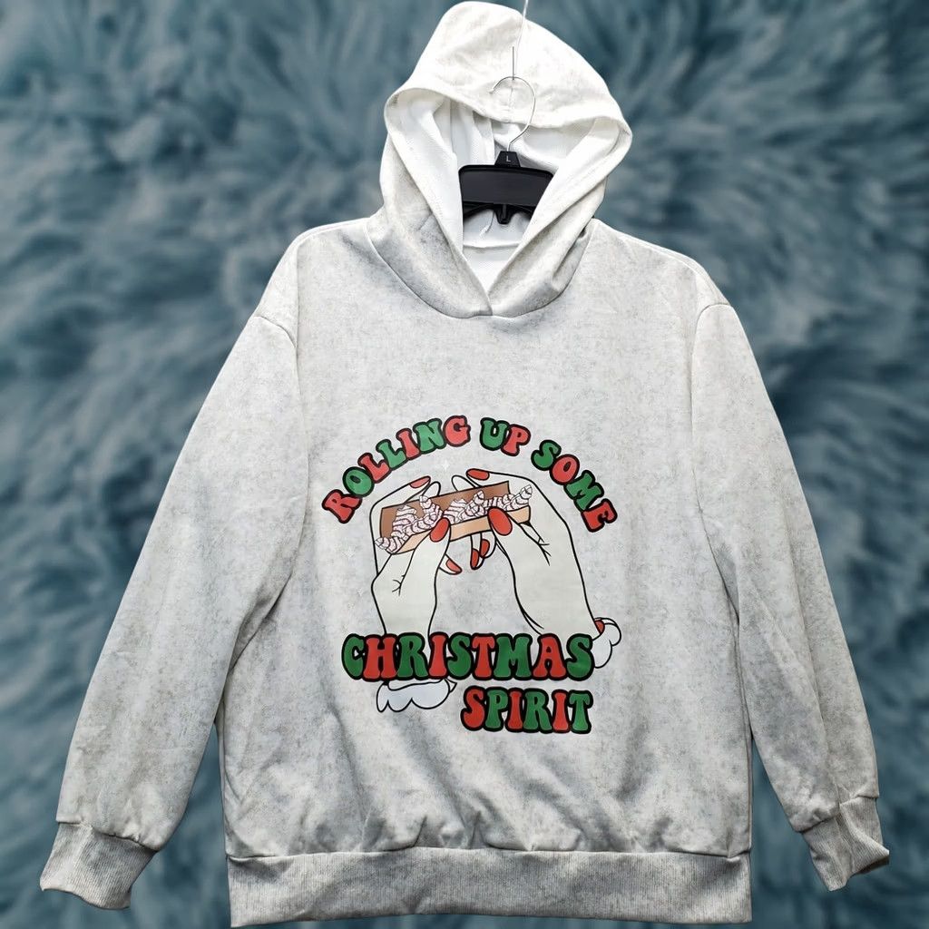 ESPIRIT Unisex Hoodie Small Multicolor Rolling Up Some Christmas Spirit Long Sleeve Pullover Size S Mens Size US S / EU 44-46 / 1 - 1 Thumbnail