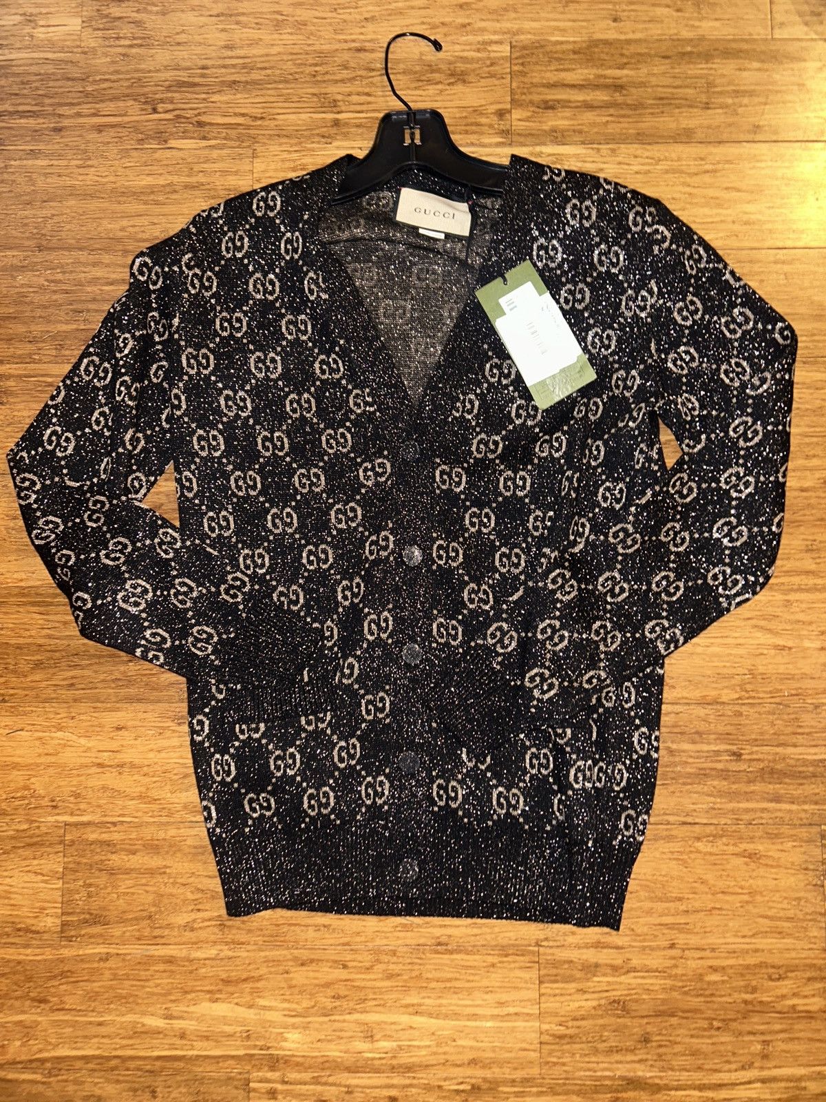 Gucci Gucci GG Jacquard Motif Metallised Fiber Cardigan size XS Size XS / US 0-2 / IT 36-38 - 5 Thumbnail