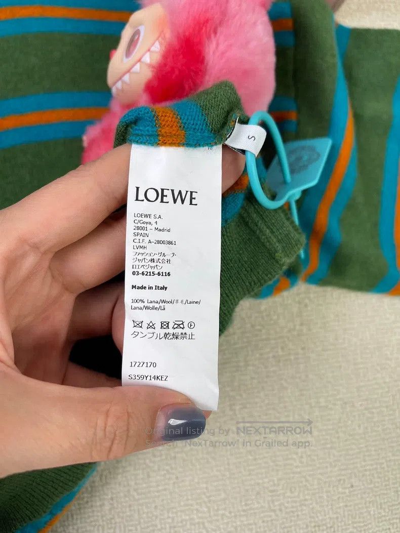 Loewe LOEWE SS24 striped short loose-fitting long-sleeve sweater Size S / US 4 / IT 40 - 4 Thumbnail