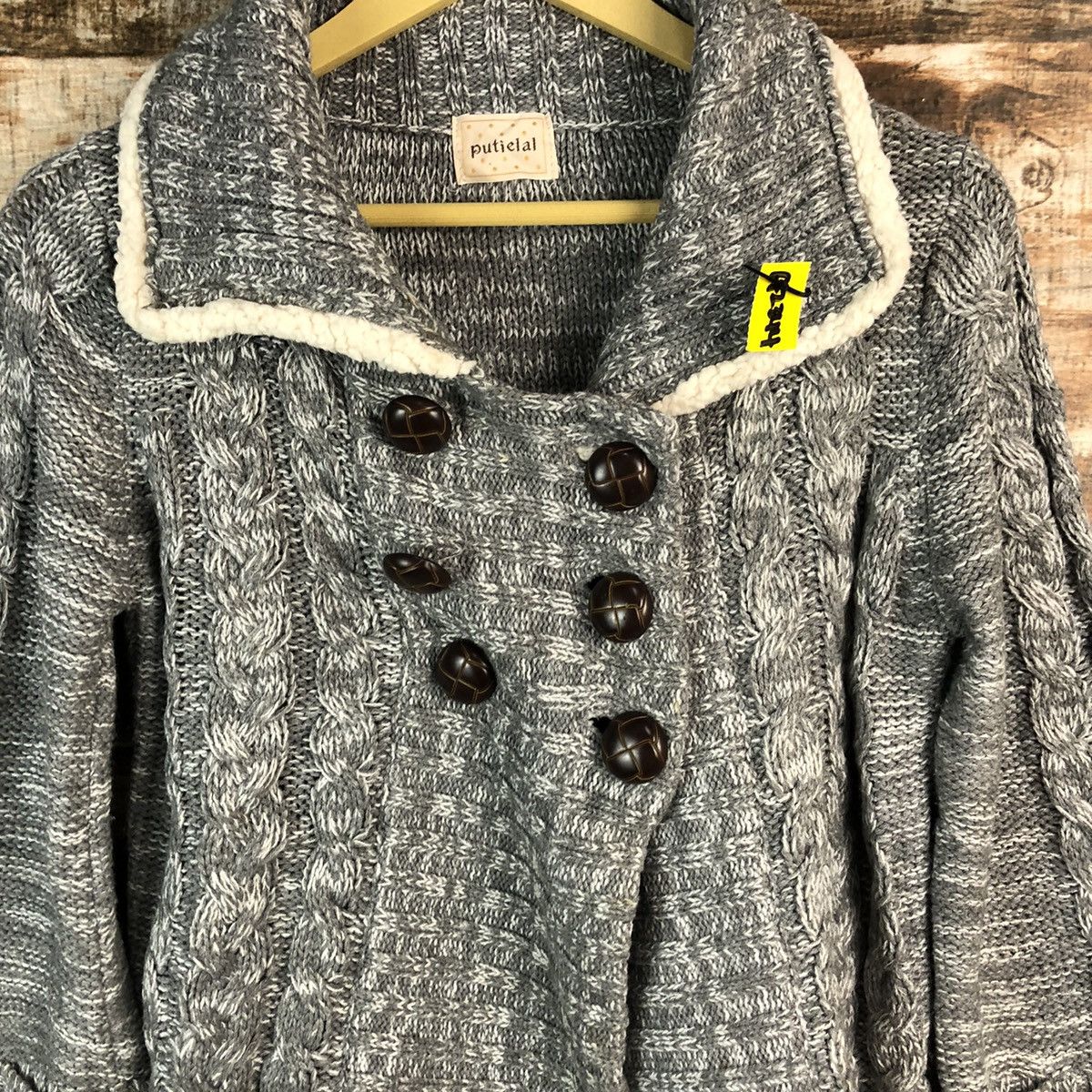 Homespun Knitwear Putietal Grey Cardigan Knitwear #A2344 Size M / US 6-8 / IT 42-44 - 5 Thumbnail