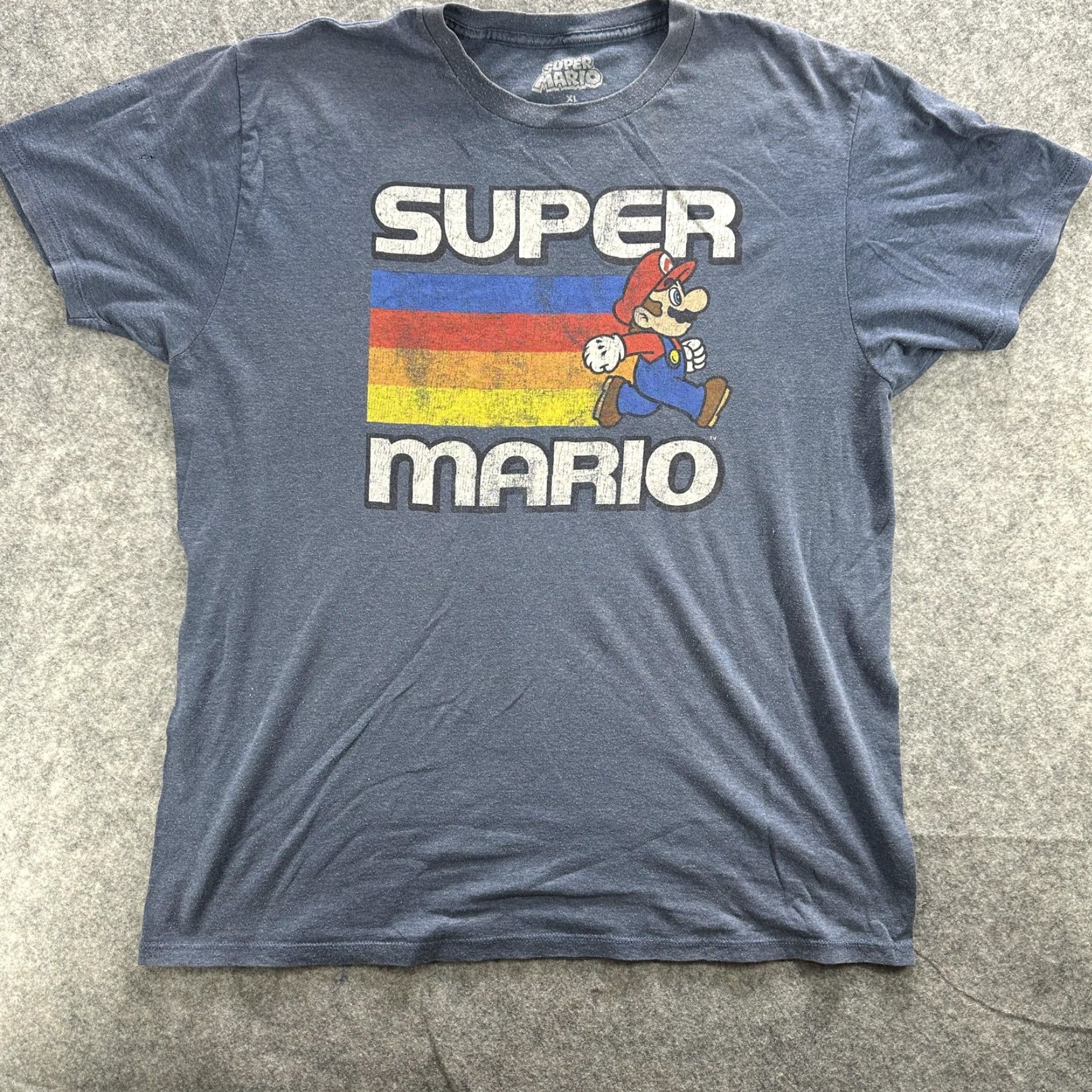 Nintendo VINTAGE Super Mario Shirt Mens XL Blue Nintendo Graphic Tee 2017 Retro Gaming Mario Bros Size US XL / EU 56 / 4 - 2 Thumbnail