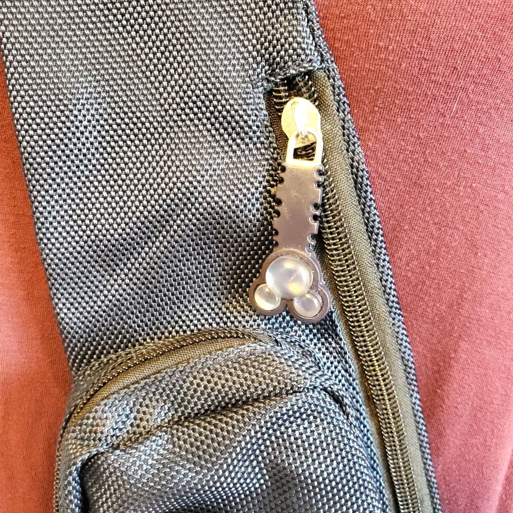 Vintage VINTAGE: No -> (excluded as not applicable) EZ crossbody Camera Travel Bag Navy Blue Mickey Mouse Zipper Pulls Resort Parks Size ONE SIZE - 3 Thumbnail