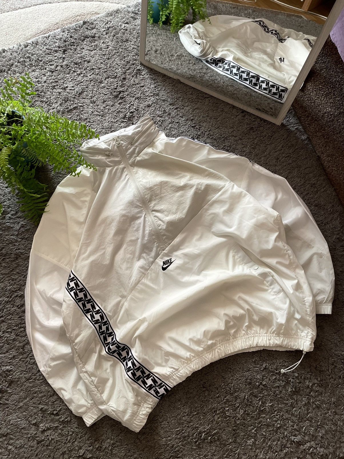 Nike × Vintage Nike Anorak Light Jacket Streetwear Oversize Big Logo Rare Size US L / EU 52-54 / 3 - 19 Thumbnail