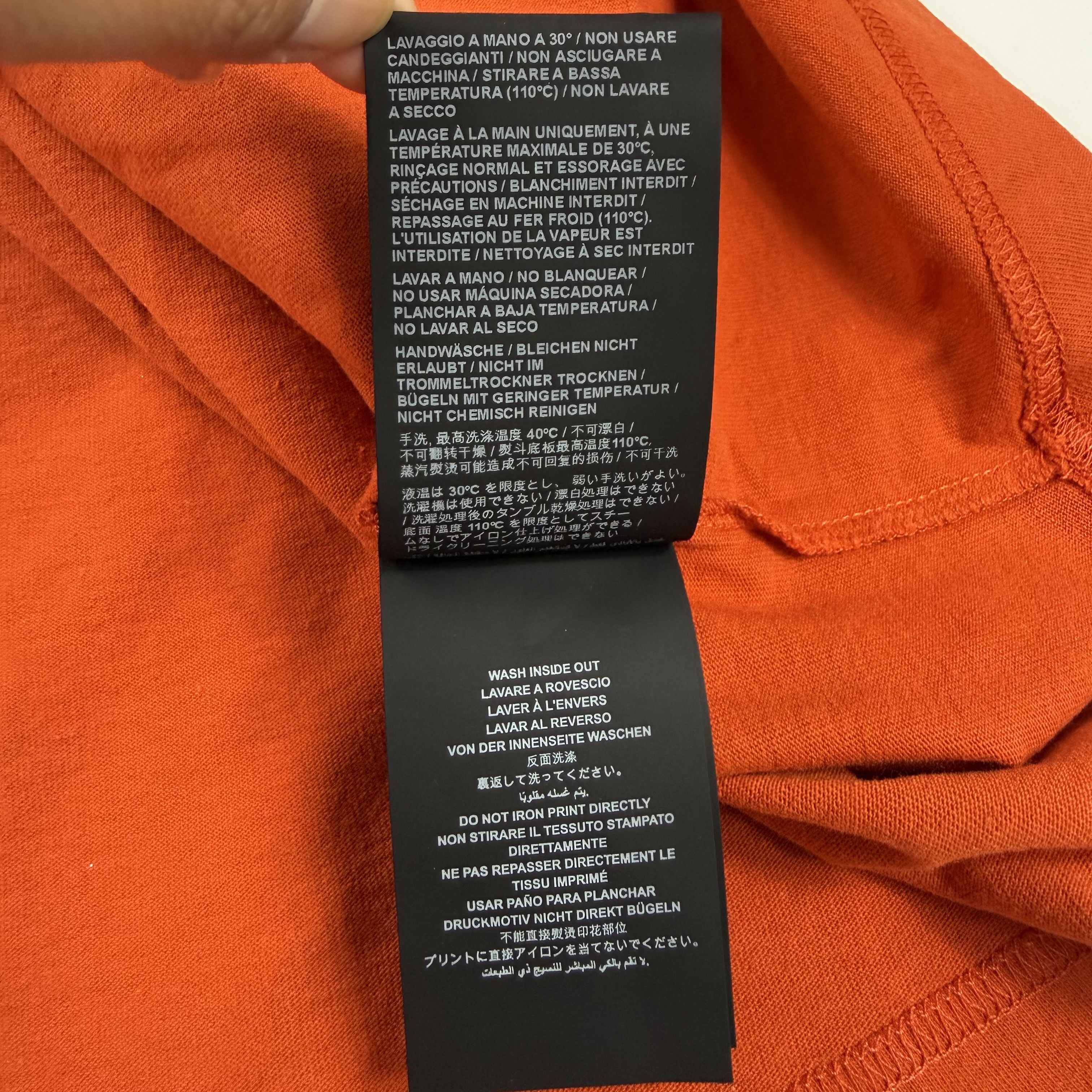 Palm Angels Palm Angels Orange Glitter Logo Long Sleeve T-Shirt XXL Size US XXL / EU 58 / 5 - 10 Thumbnail