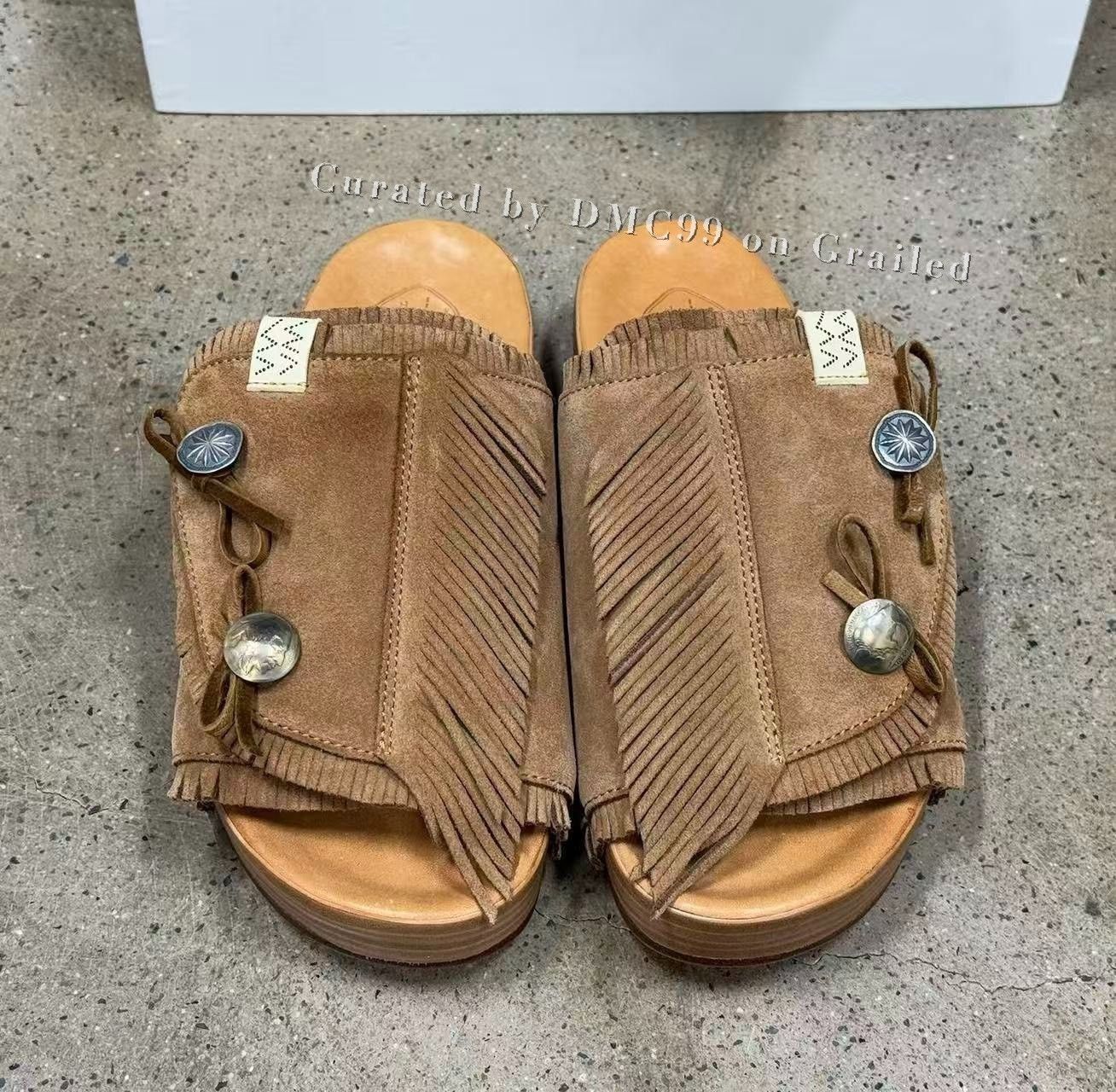 Visvim Hana Sandal-Folk - Brown - M3 | Grailed
