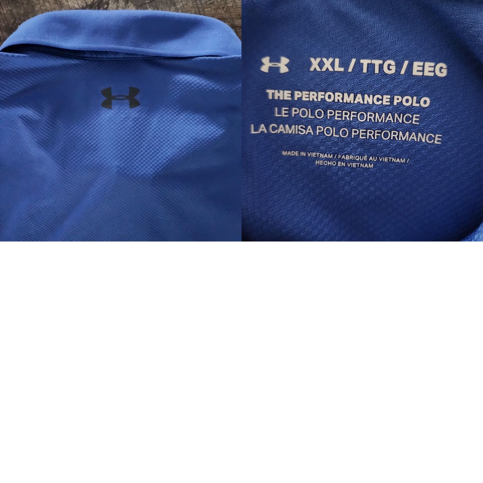 Under Armour Under Armour The Performance Polo Shirt Blue Men's 2XL Polo Golf Outdoors Shirt Short Sleeve Breathable Stretch Heathered Regular Size US XXL / EU 58 / 5 - 8 Thumbnail